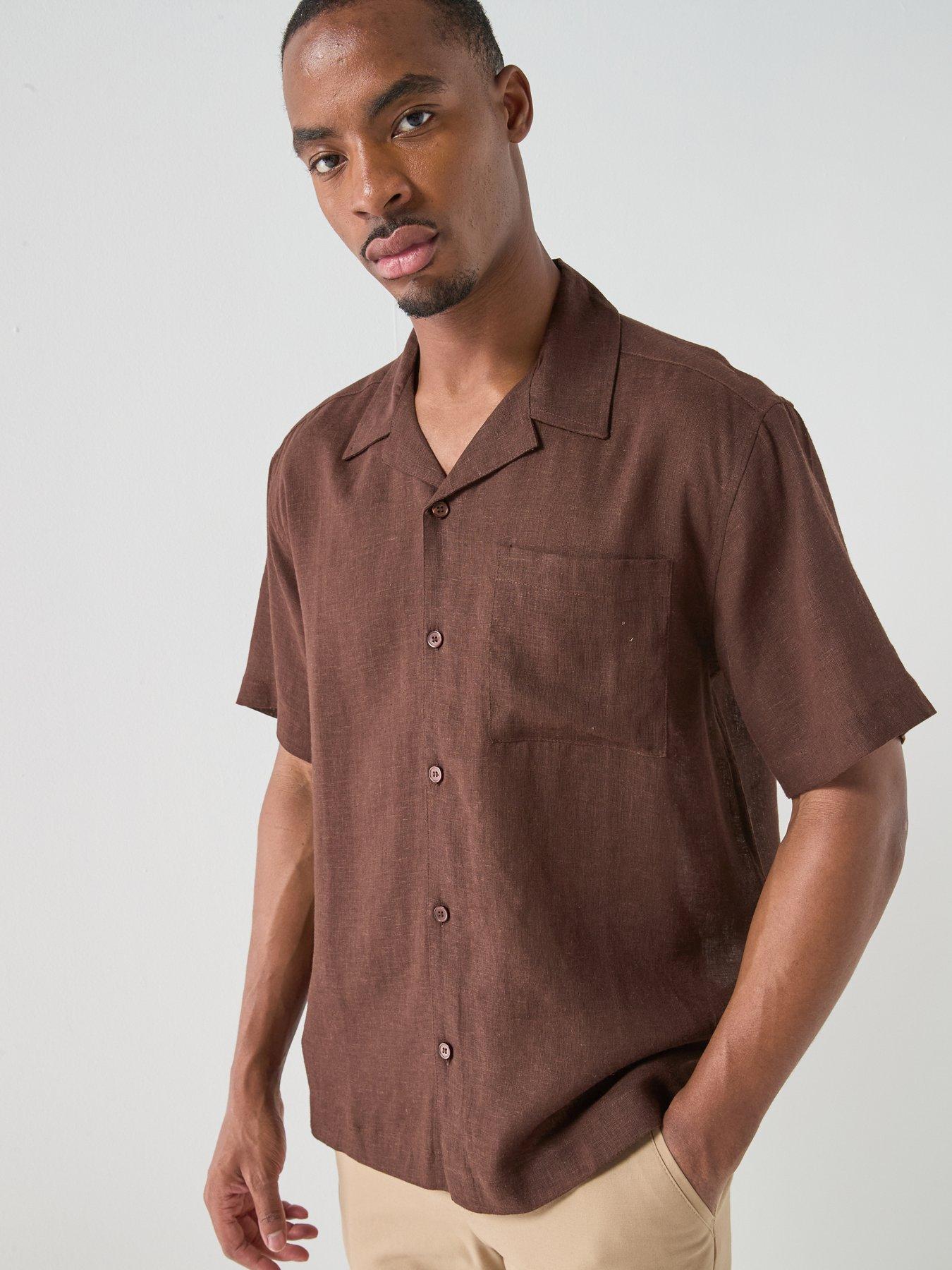 ONLY & SONS Only  &  Sons Laurence Short Sleeve Linen Blend Resort Shirt