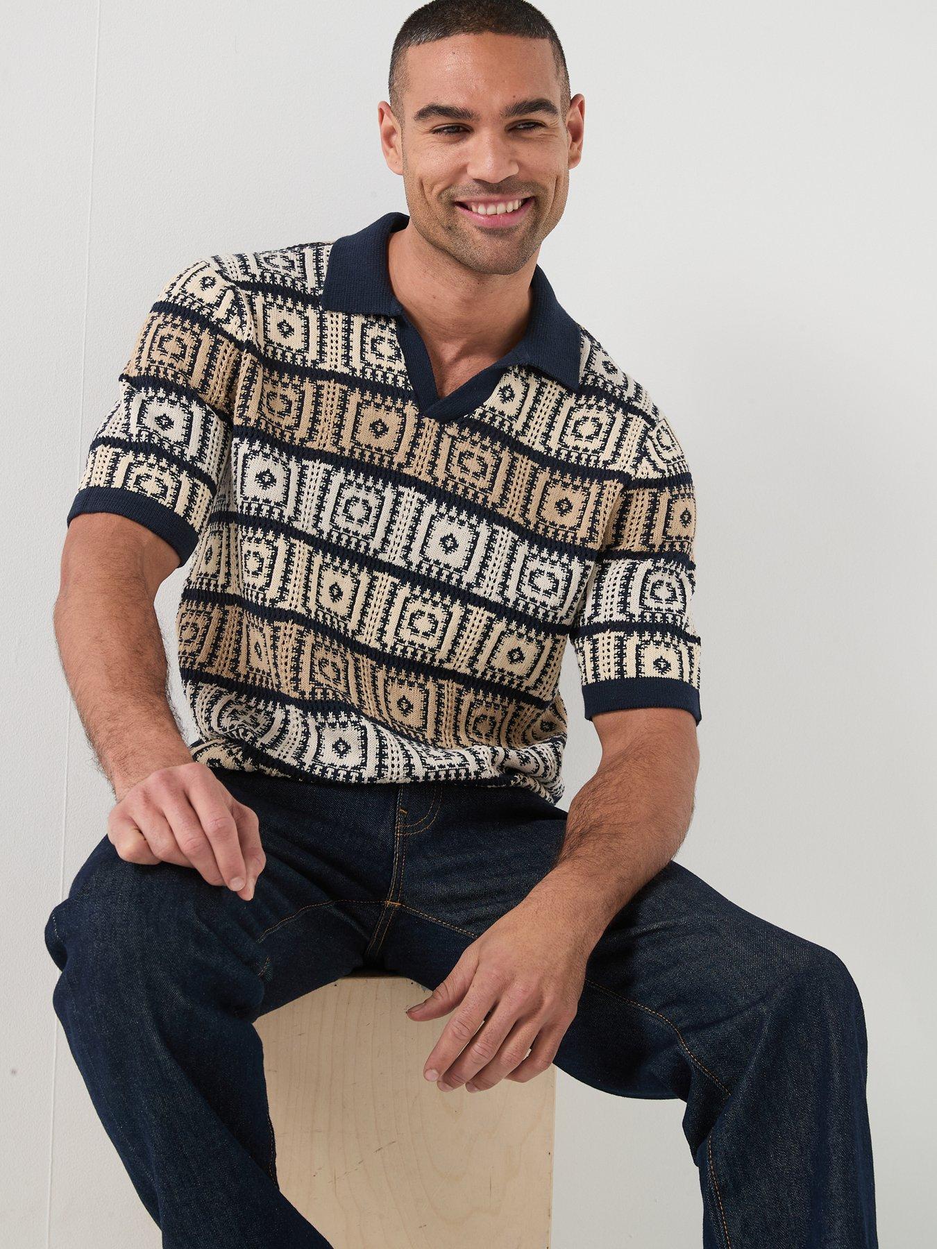 only-sons-bart-short-sleeve-knitted-polo-shirt-navyoutfit