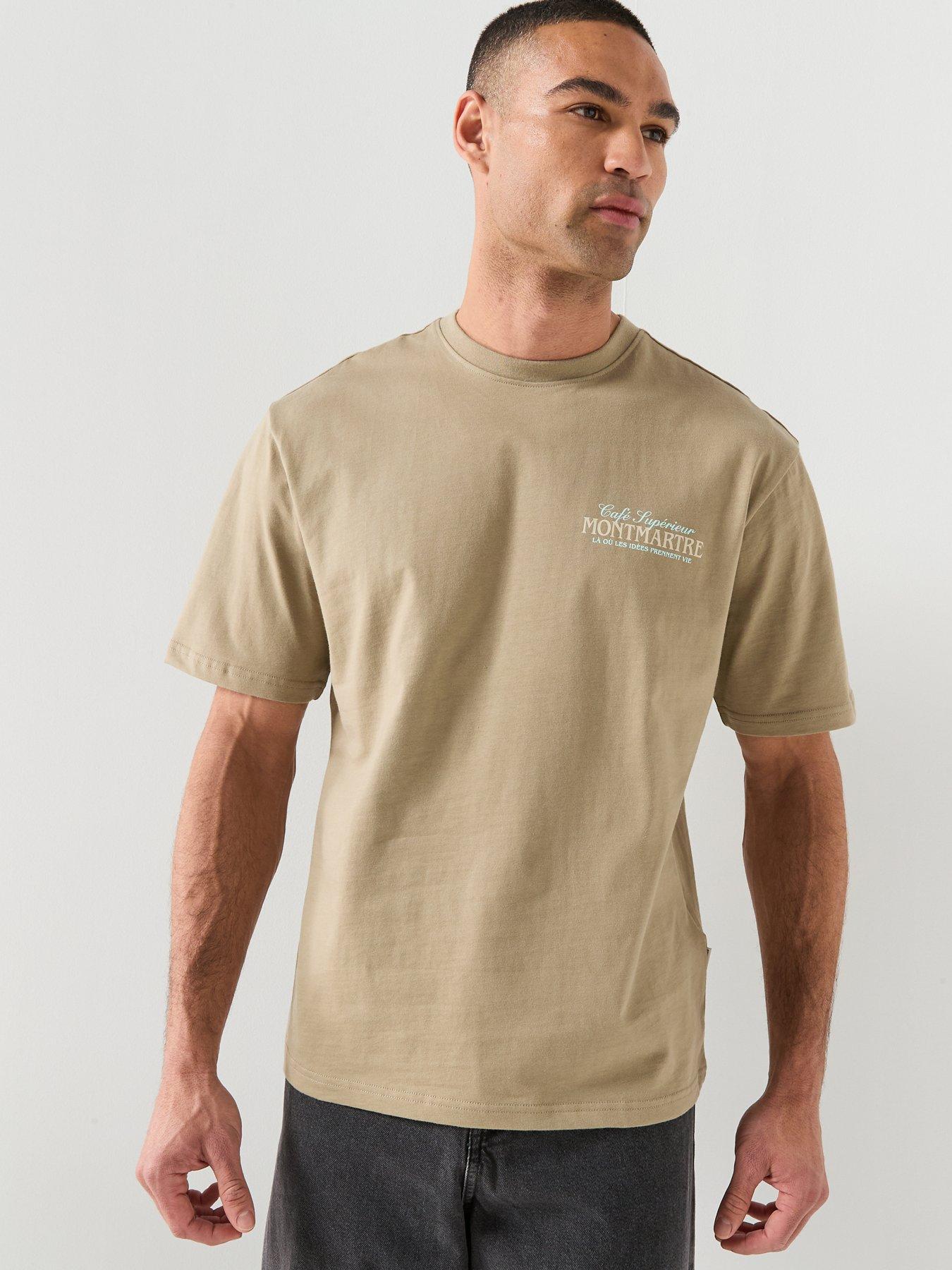 Image 2 of 6 of ONLY & SONS Fredo Back Graphic T-Shirt - Silver Sage