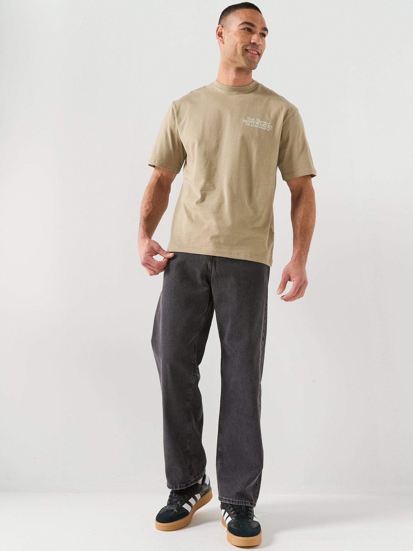 Image 3 of 6 of ONLY & SONS Fredo Back Graphic T-Shirt - Silver Sage