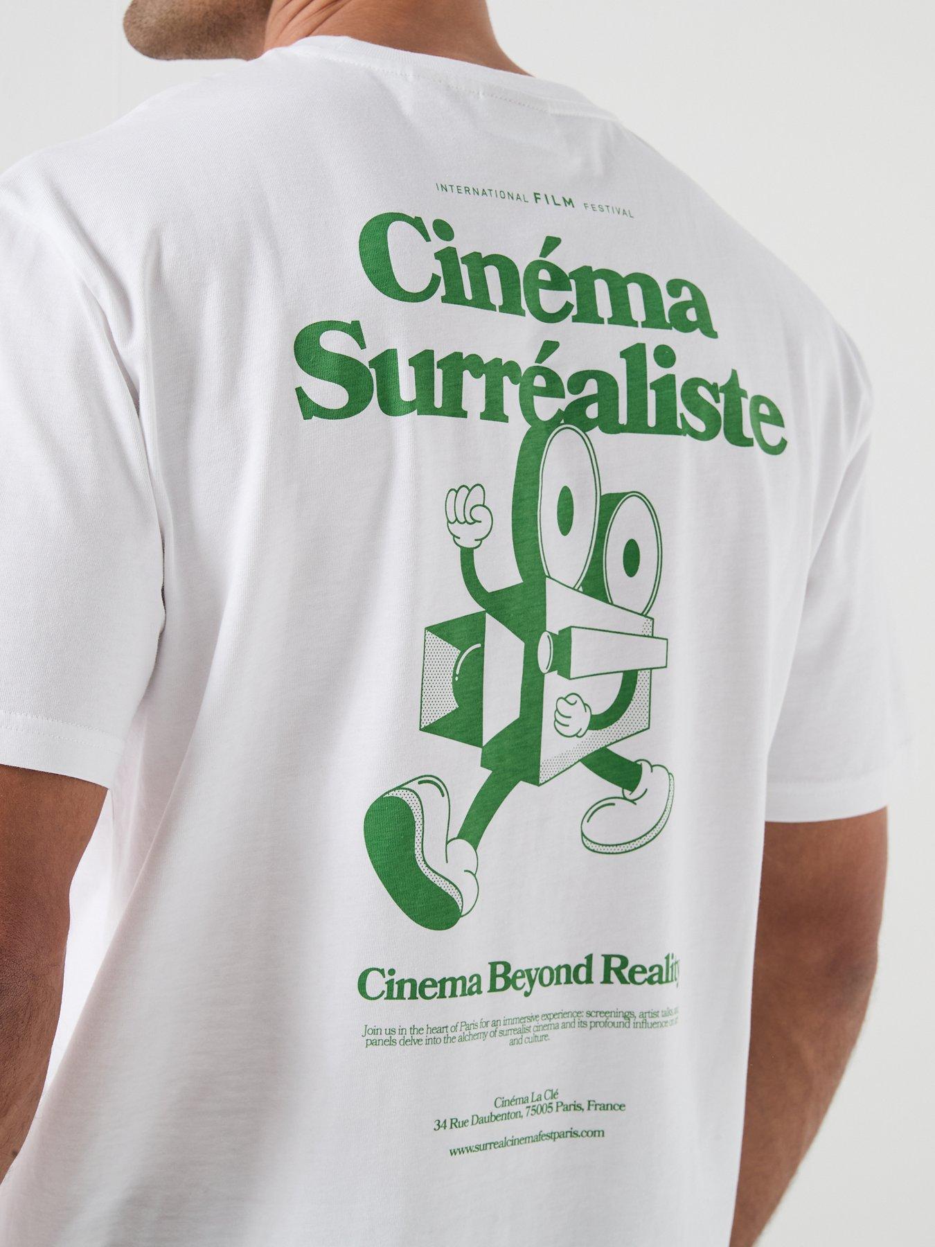 Image 4 of 5 of ONLY & SONS Fredo Cinema Back Graphic T-Shirt - Grey