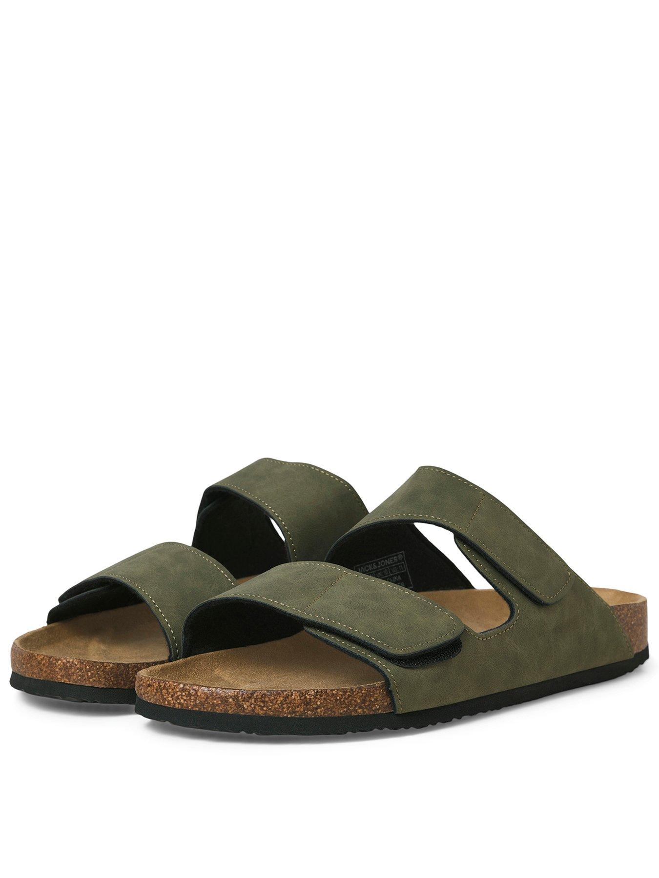 Image 1 of 7 of Jack & Jones Strap Sandal - Green