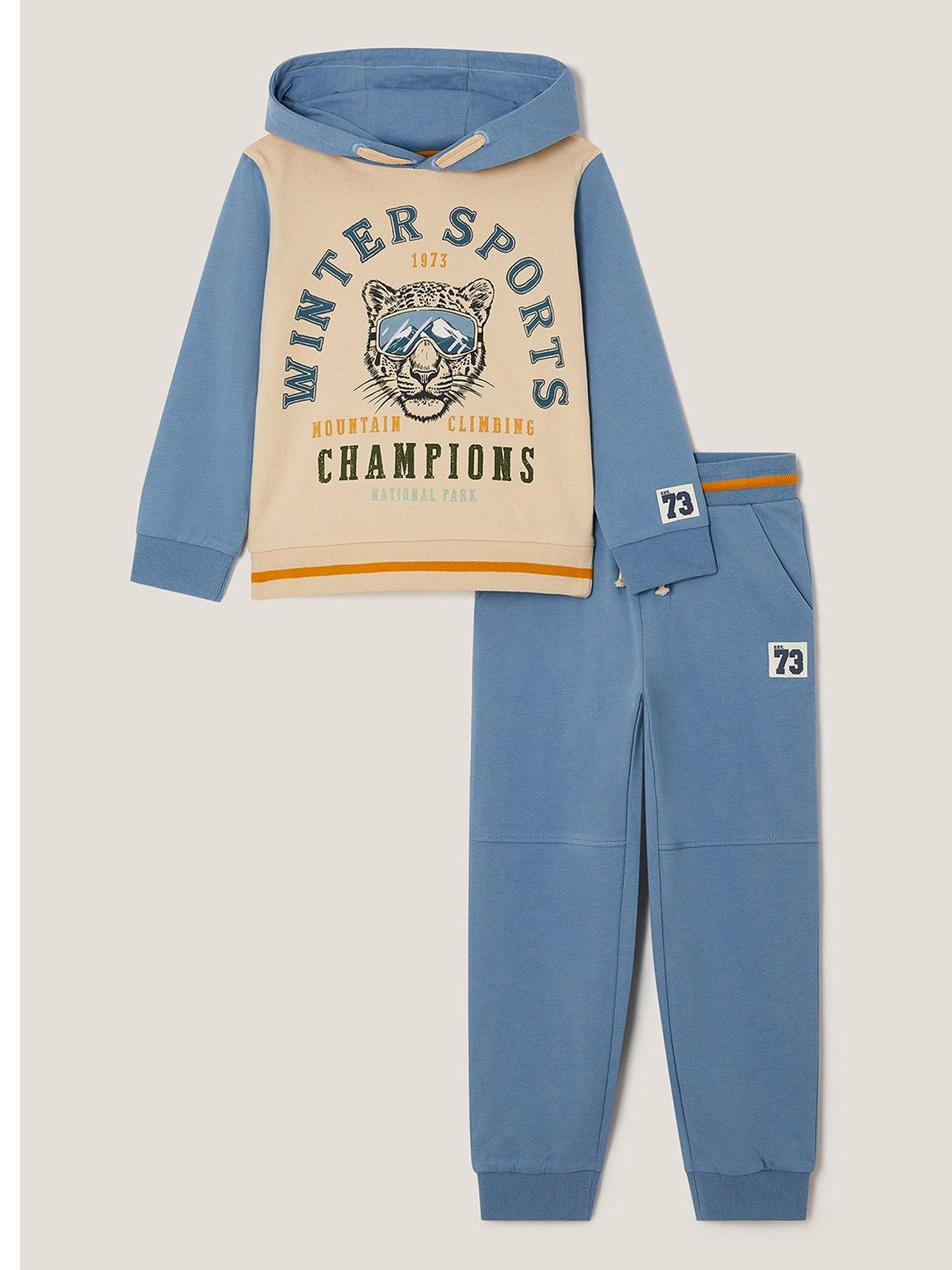 Monsoon Boys Winter Sport Sweat Set - Blue
