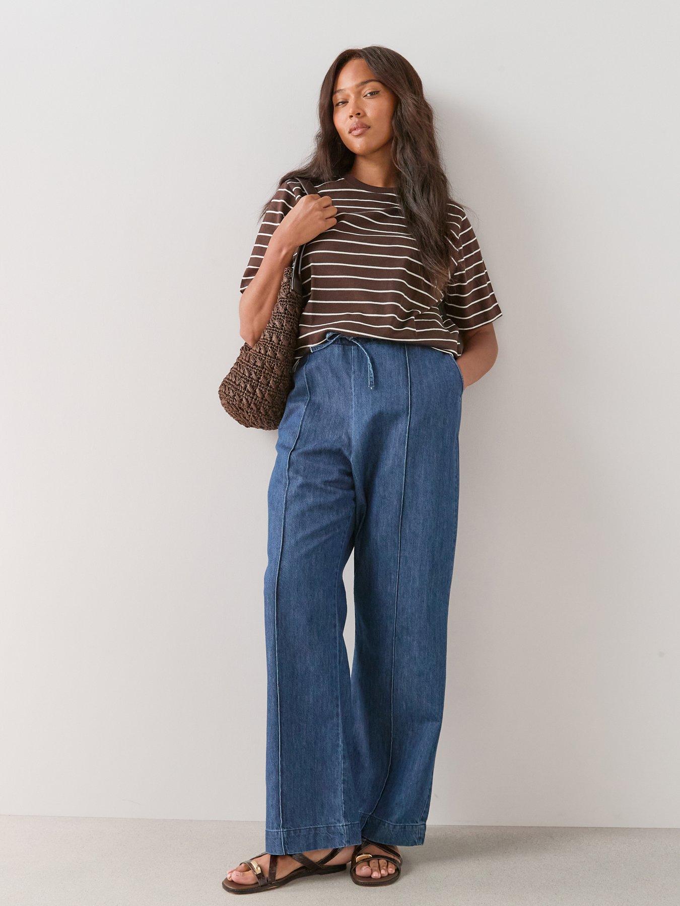 The Very Collection Curve Elasticated Waist Wide Leg Jean