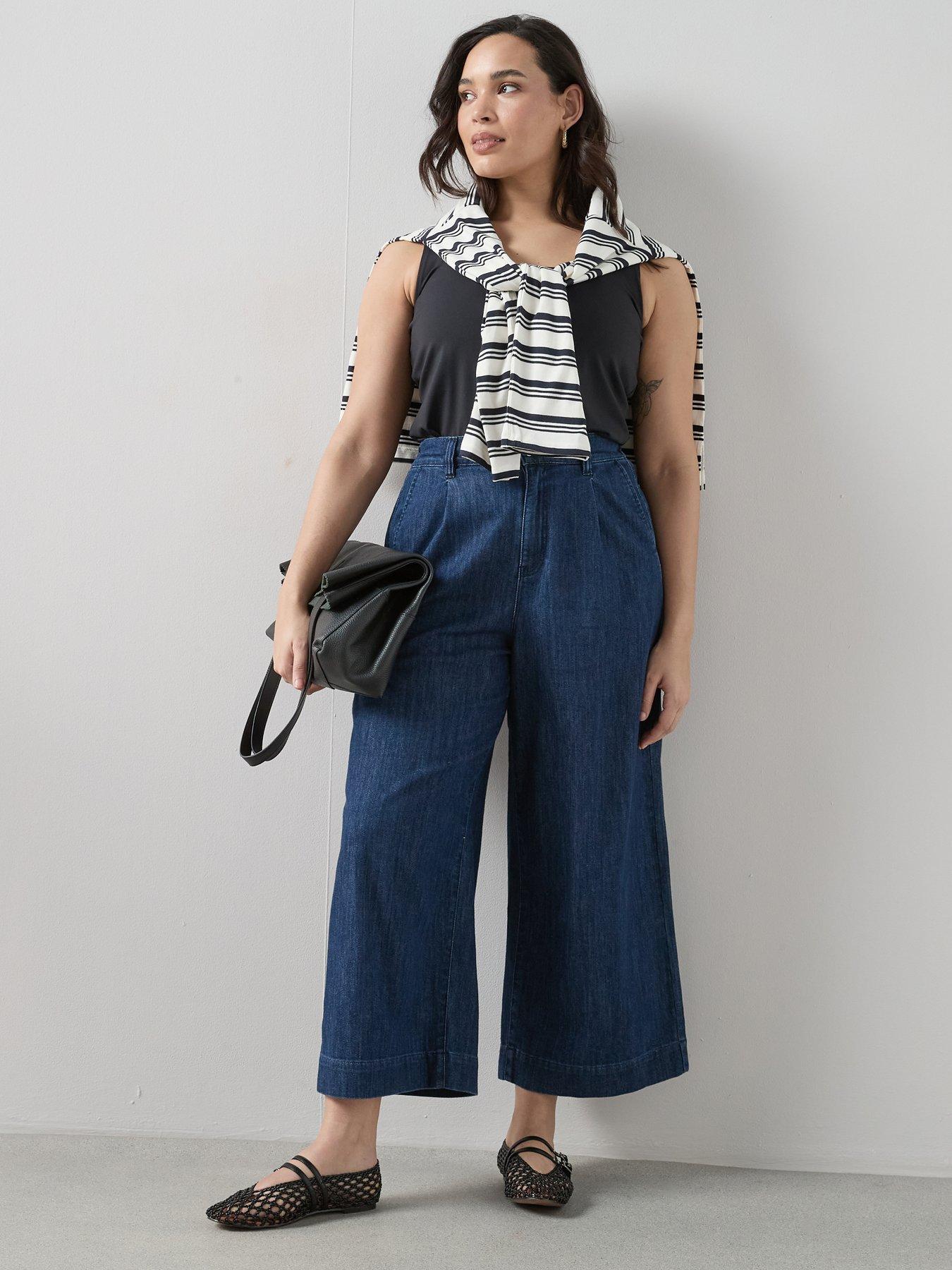 The Very Collection Curve Crop Wide Leg Jean