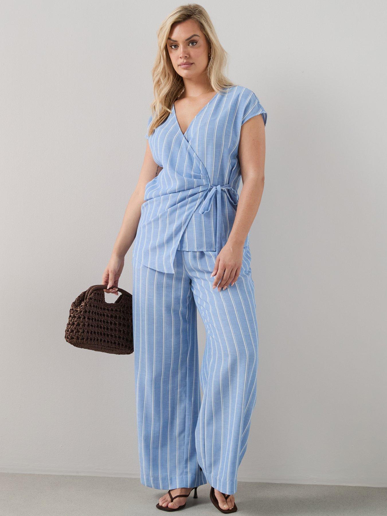 The Very Collection Curve Stripe Wide Leg Co-ord Trouser