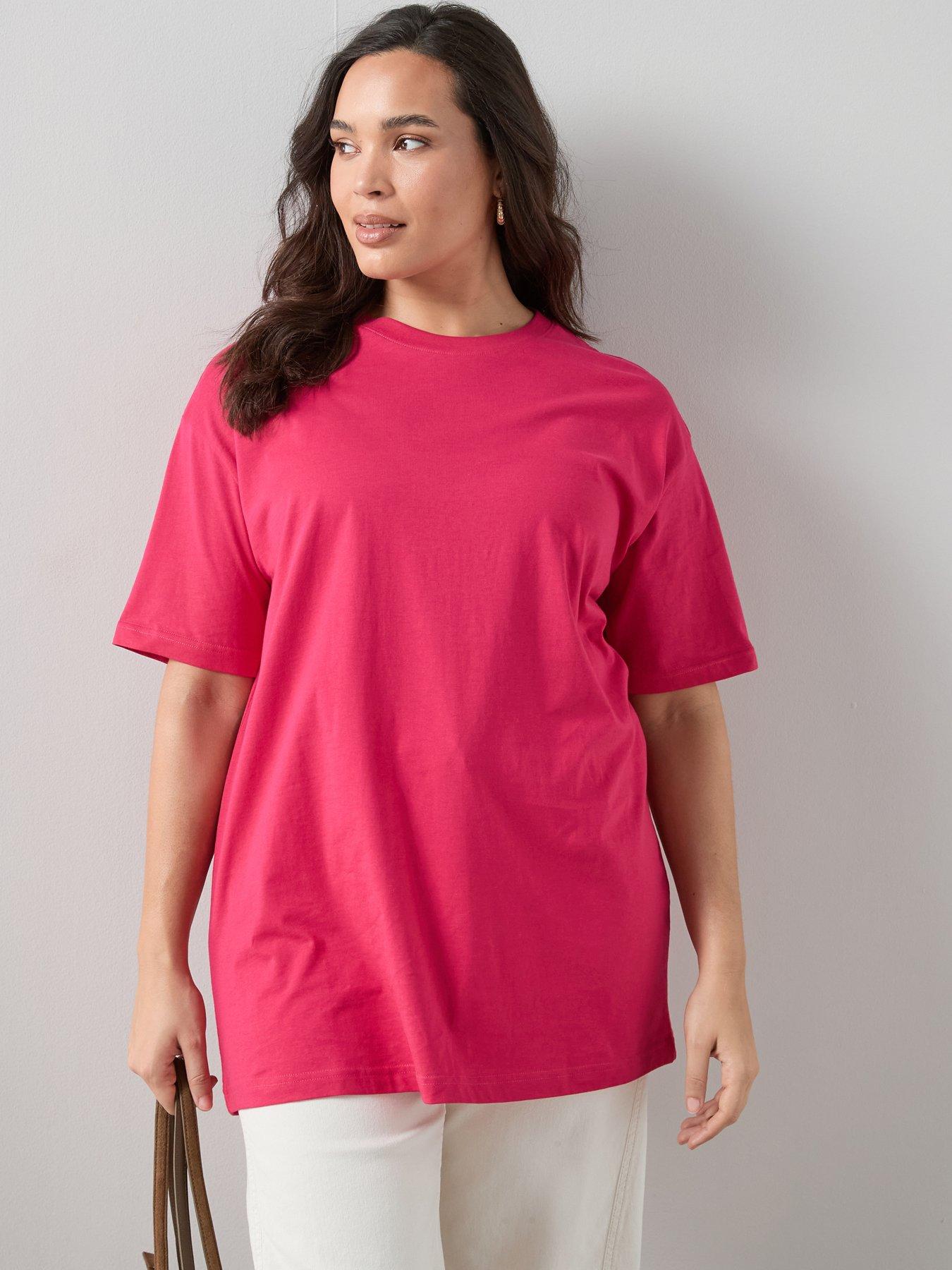 The Very Collection Curve Oversized T-Shirt - Pink
