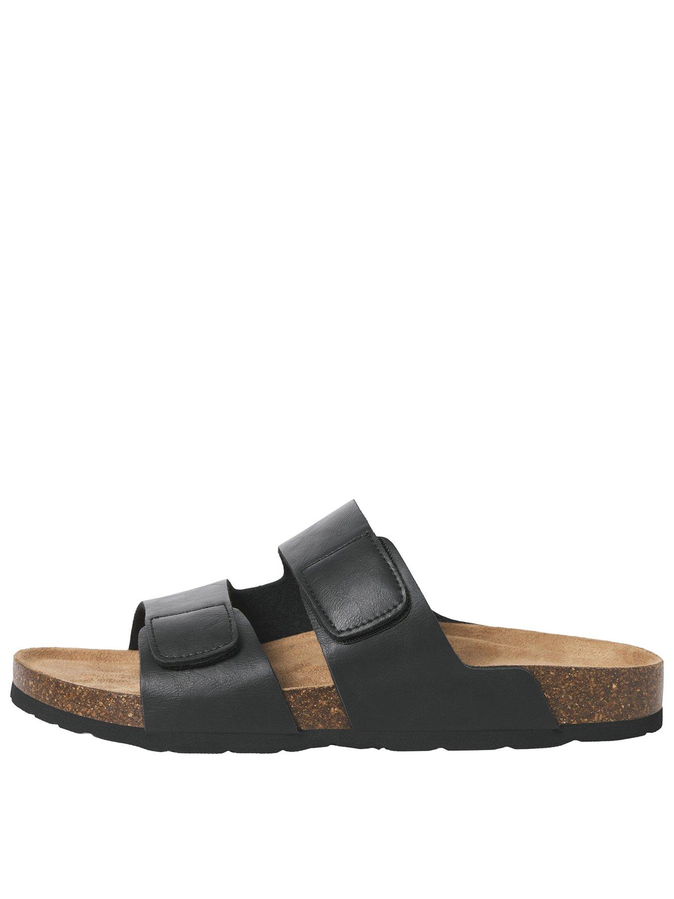 jack-jones-brunswick-pu-strap-sandal-blackfront