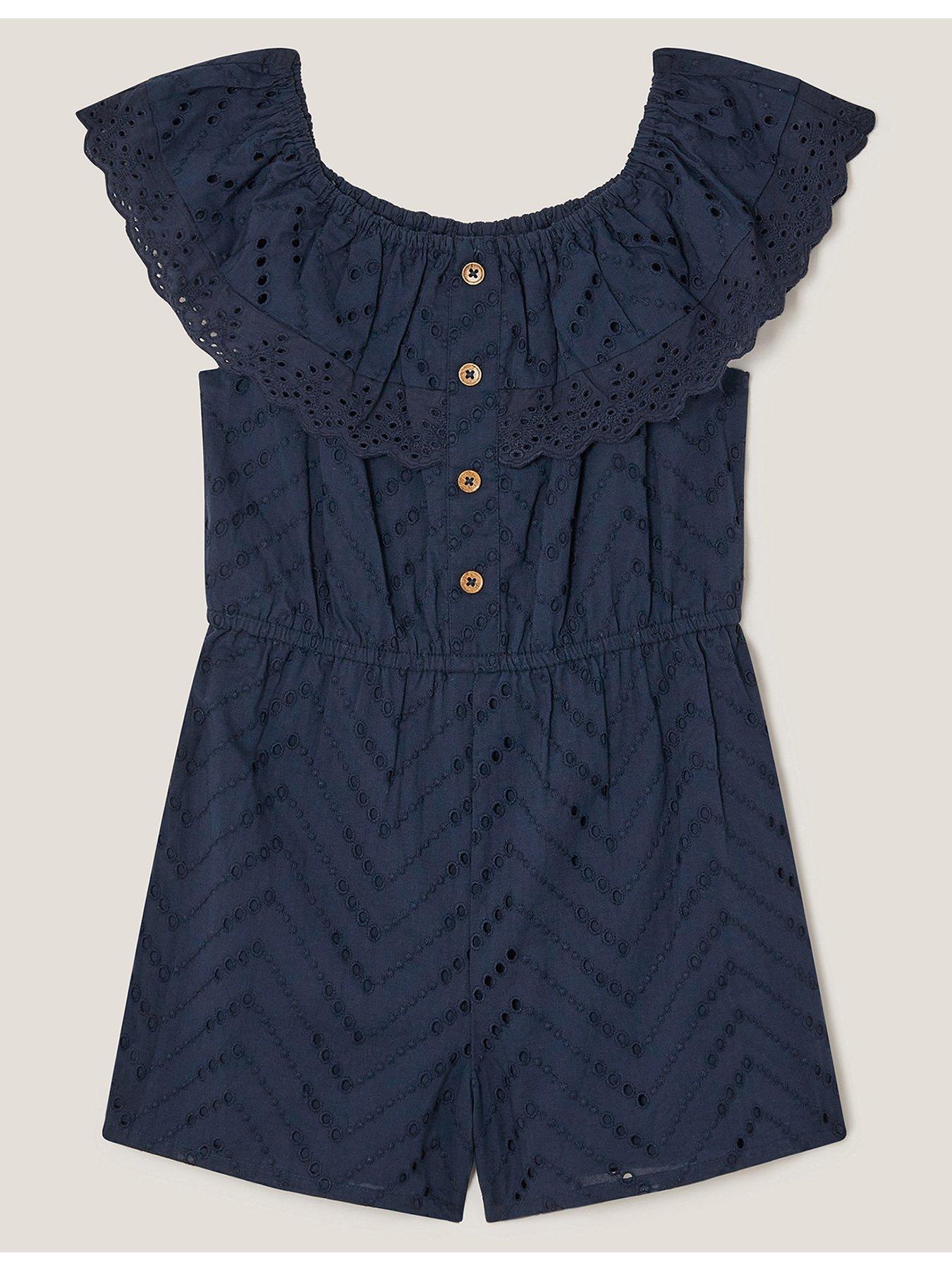 monsoon-girls-broderie-playsuit-navy