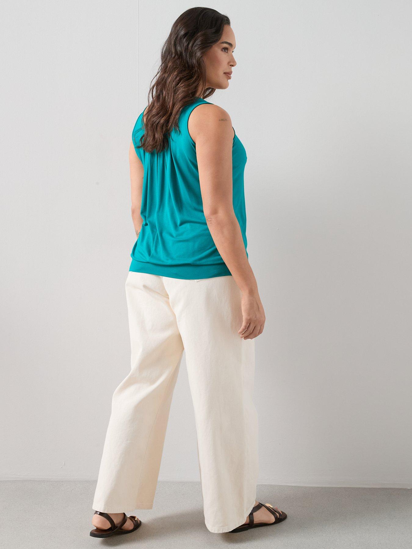 the-very-collection-curve-banded-hem-vest-aquastillFront