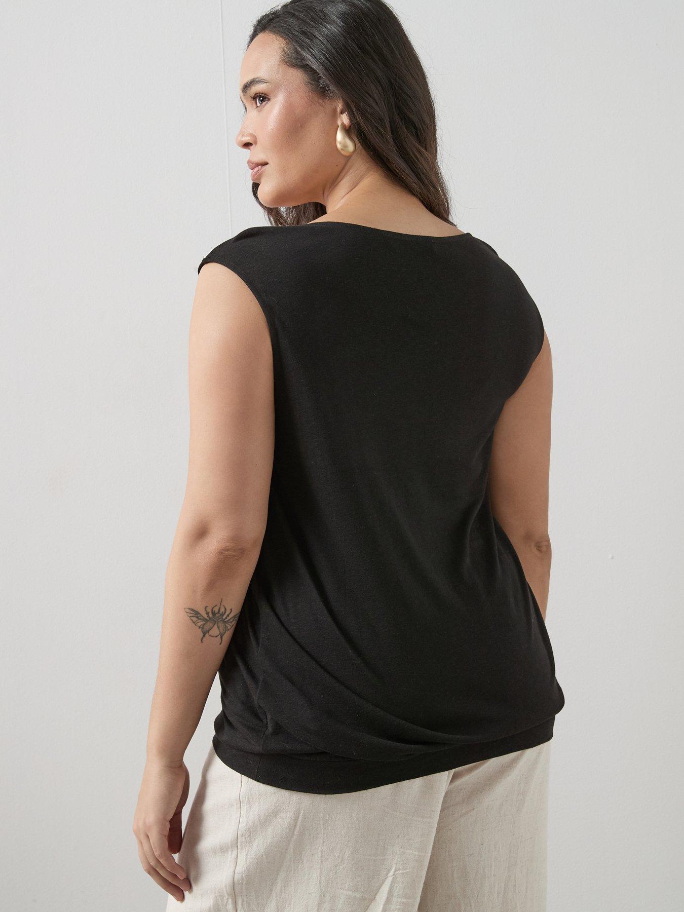 Image 2 of 5 of The Very Collection Curve Shell Trim Banded Hem Top
