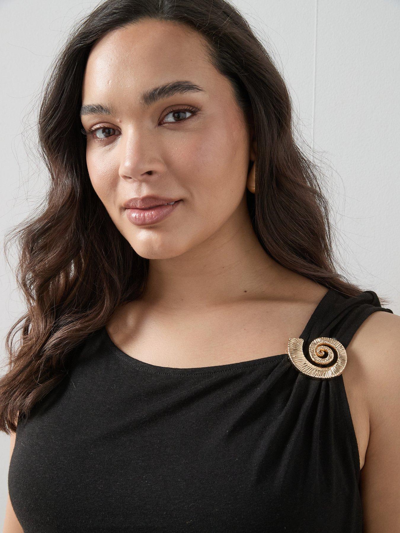 Image 4 of 5 of The Very Collection Curve Shell Trim Banded Hem Top