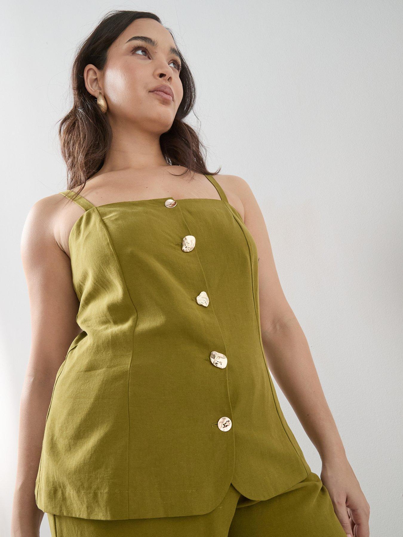 Image 6 of 6 of The Very Collection Curve Button Detail Waistcoat