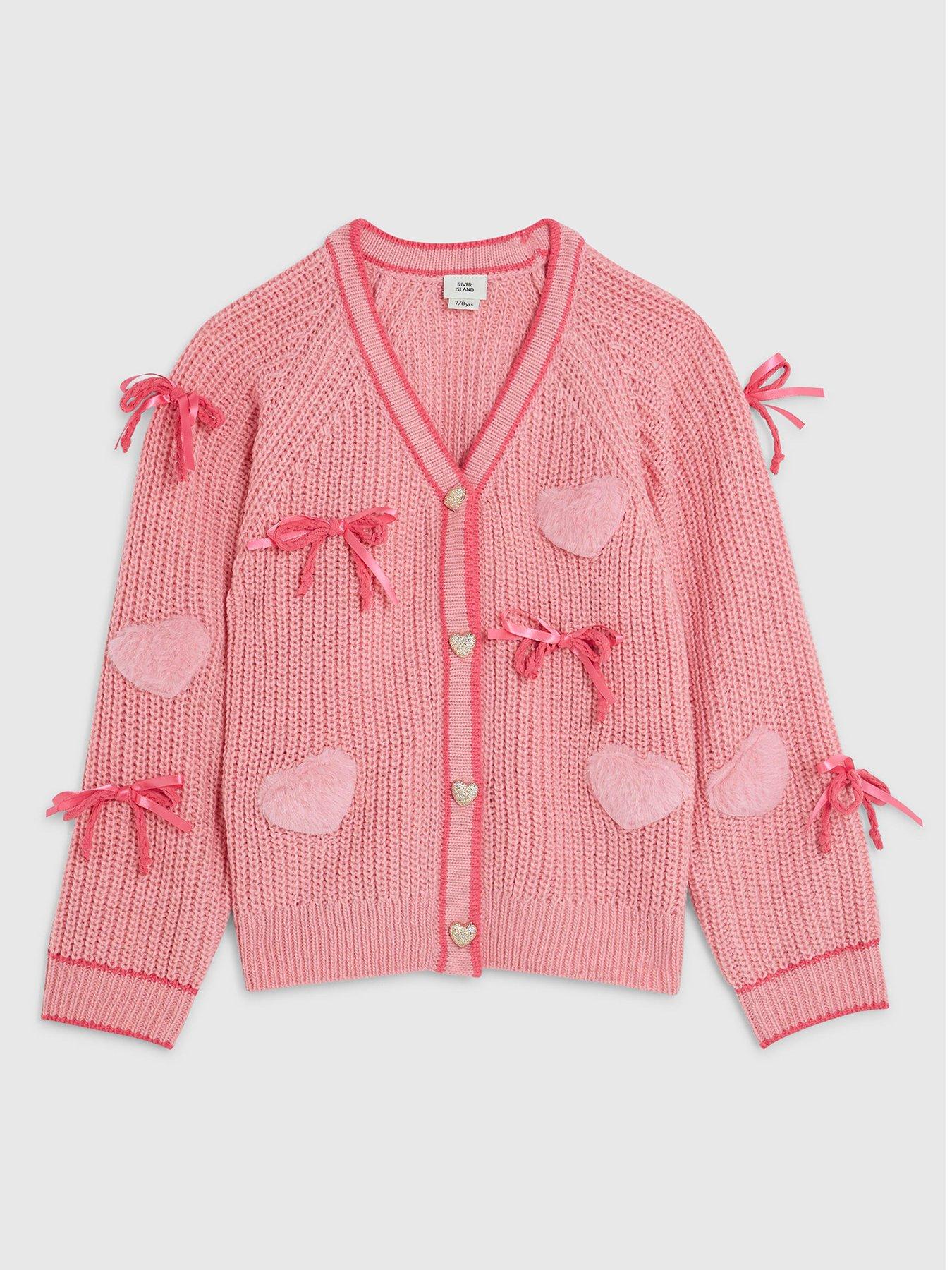 river-island-older-girls-3d-heart-bows-cardigan-pinkstillFront