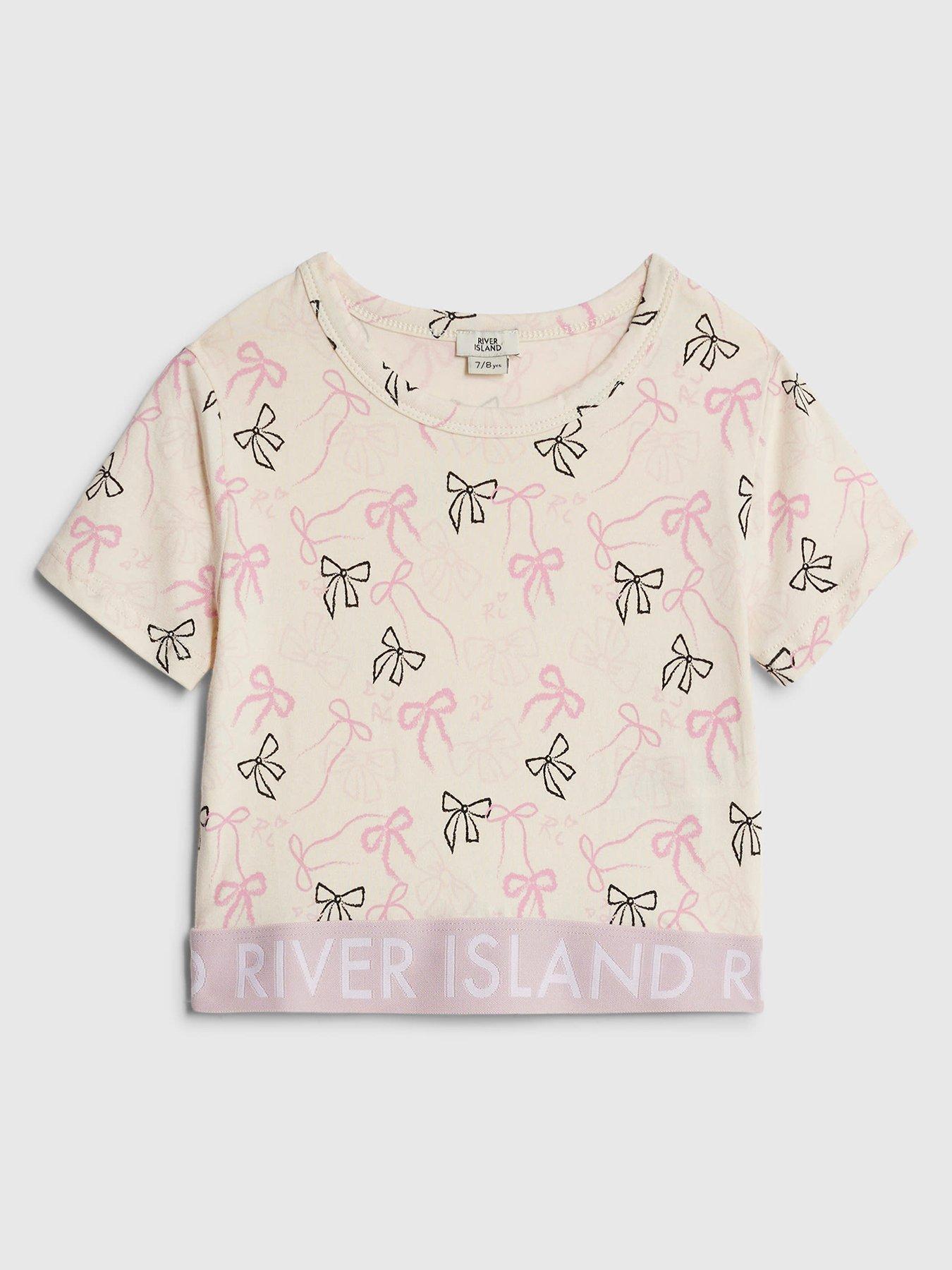 river-island-older-girls-bow-print-waistband-top-pink