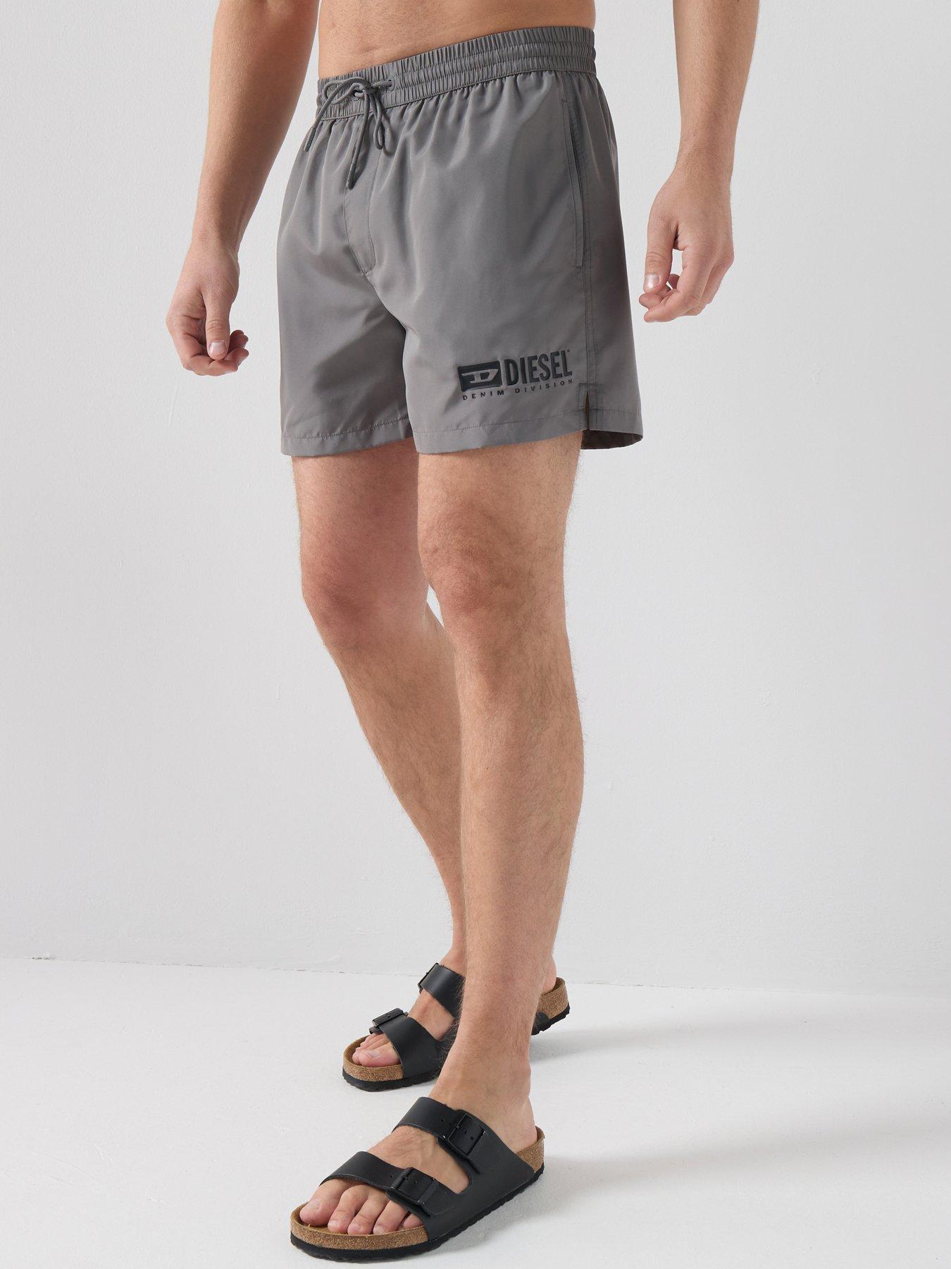 Image 1 of 4 of Diesel Classic Logo Swim Shorts - Grey