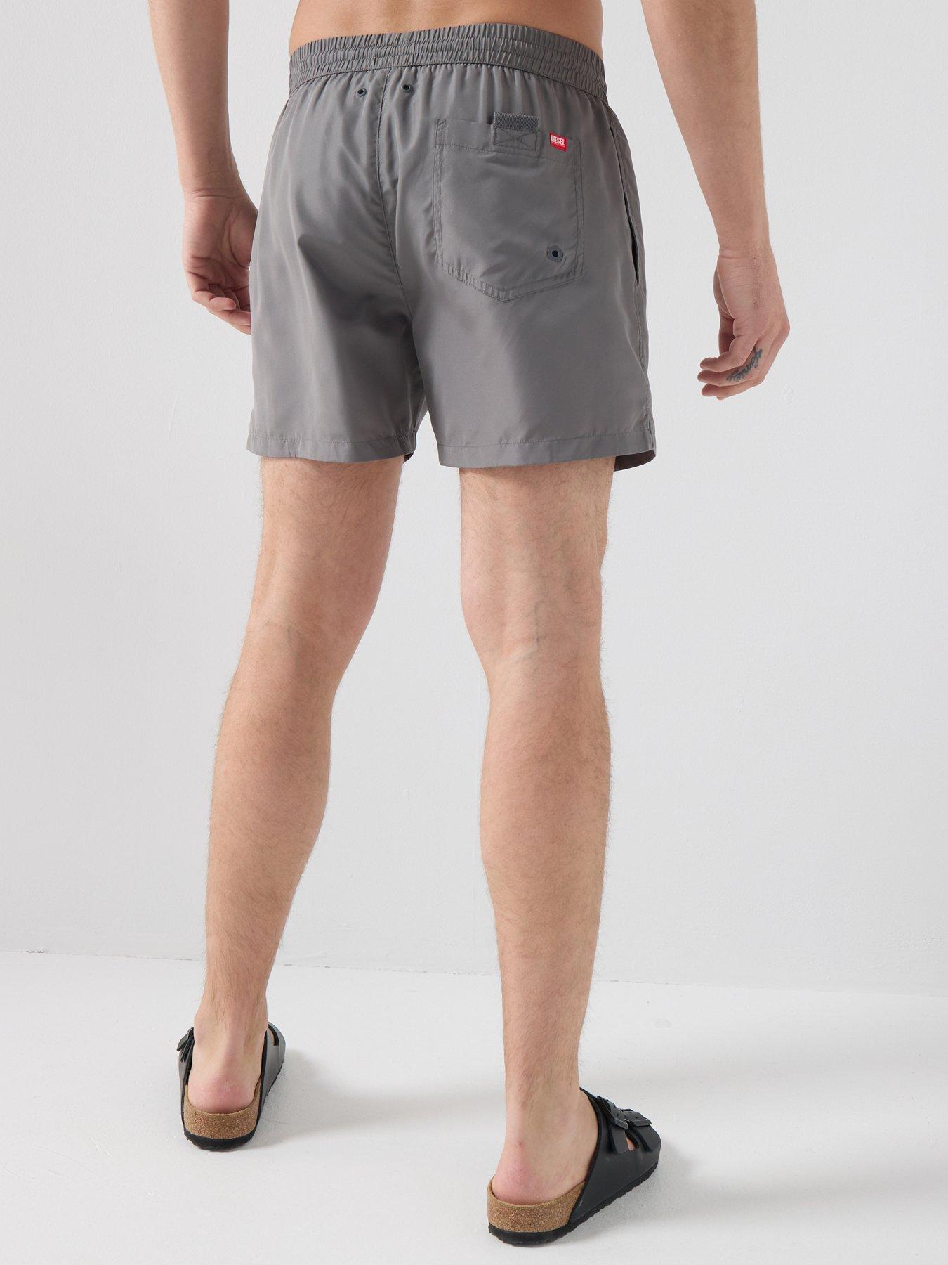 Image 2 of 4 of Diesel Classic Logo Swim Shorts - Grey