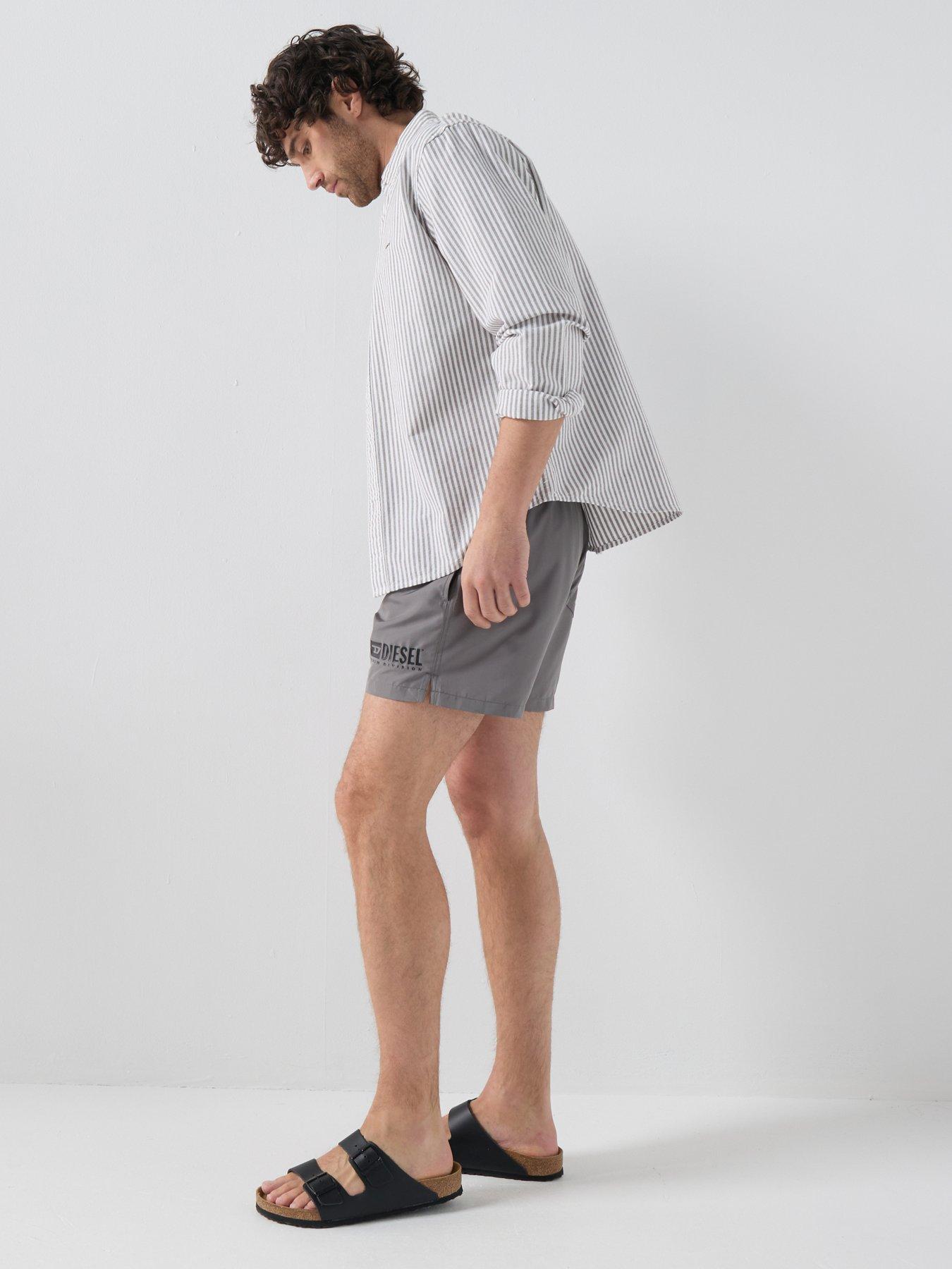Image 3 of 4 of Diesel Classic Logo Swim Shorts - Grey