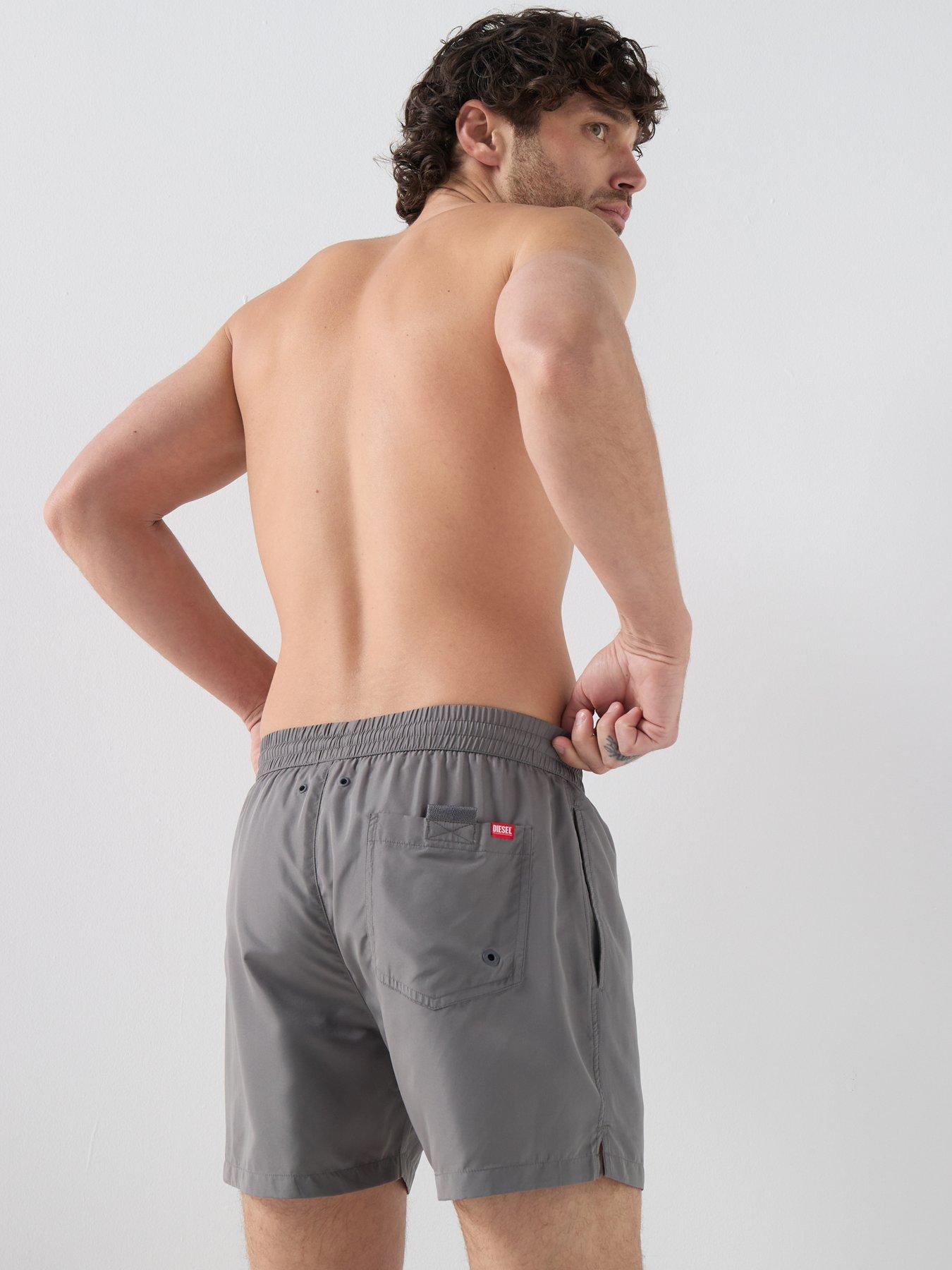 Image 4 of 4 of Diesel Classic Logo Swim Shorts - Grey
