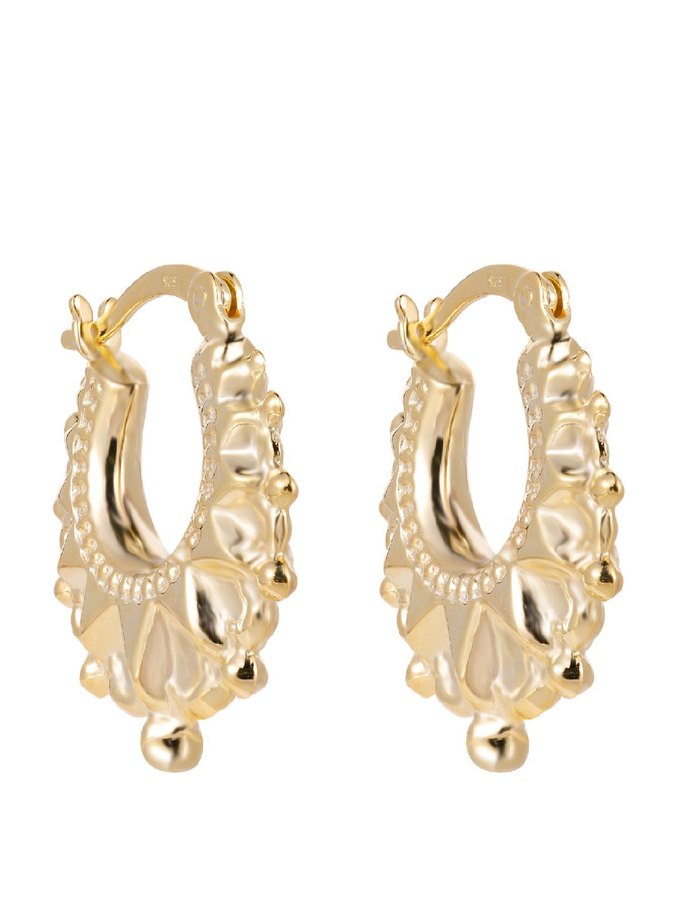 Seol + Gold 18ct Gold Plate Over Sterling Silver Traditional Hoops