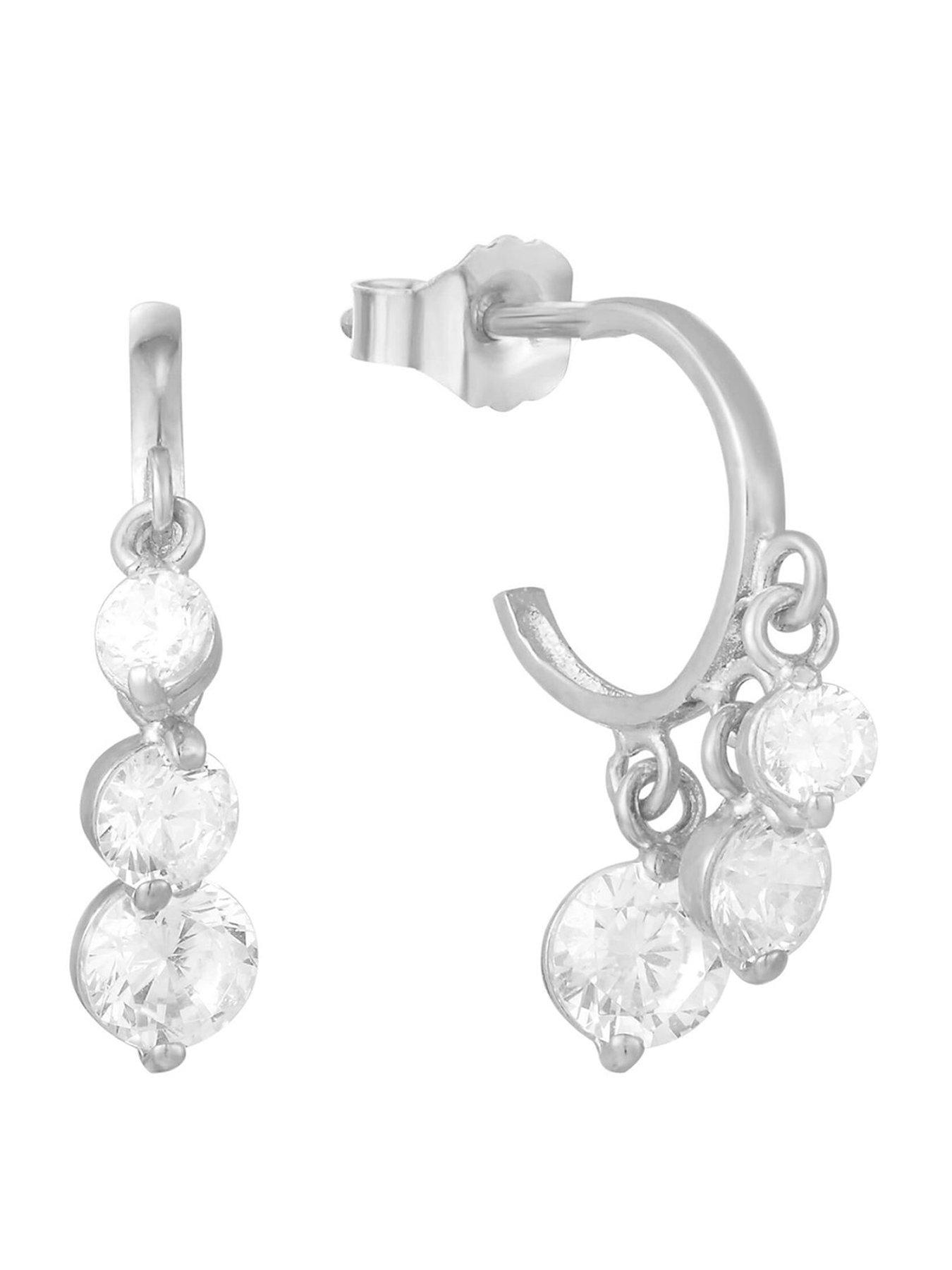 seol-gold-sterling-silver-cz-charm-half-hoop-studs