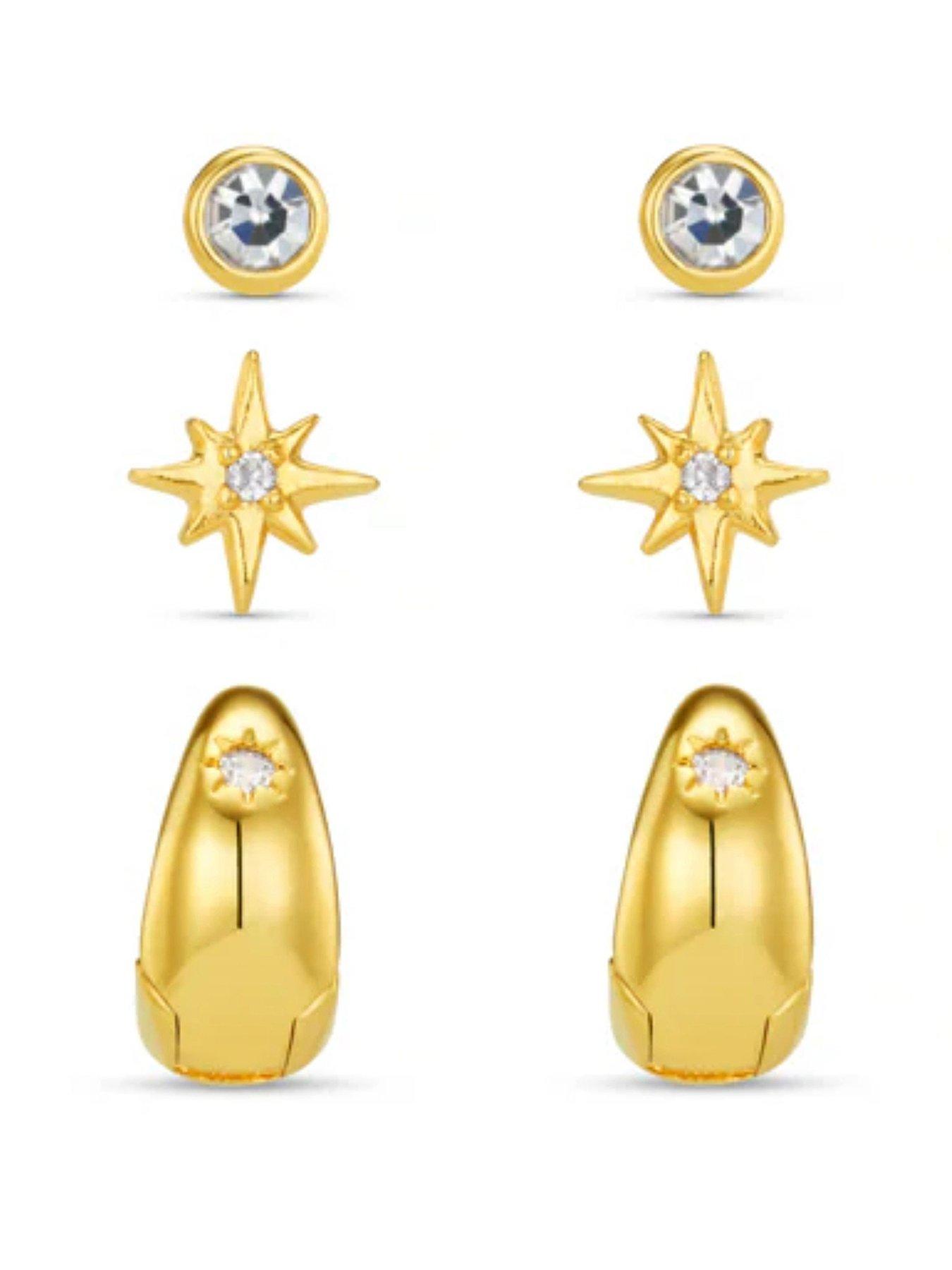 orelia-starburst-tiny-taper-earring-pack-gold