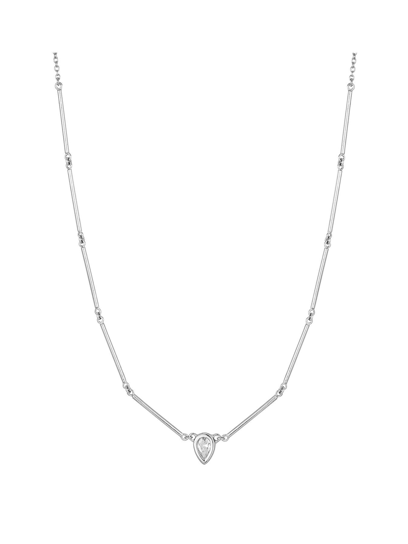 seol-gold-sterling-silver-teardrop-cz-link-necklace