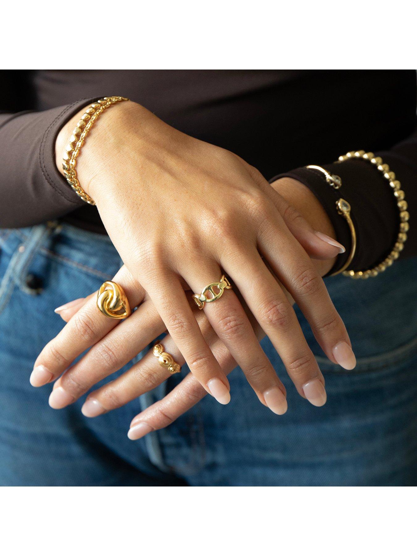 Image 2 of 5 of Seol + Gold 18ct Gold Plate Over Sterling Silver Mariner Ring