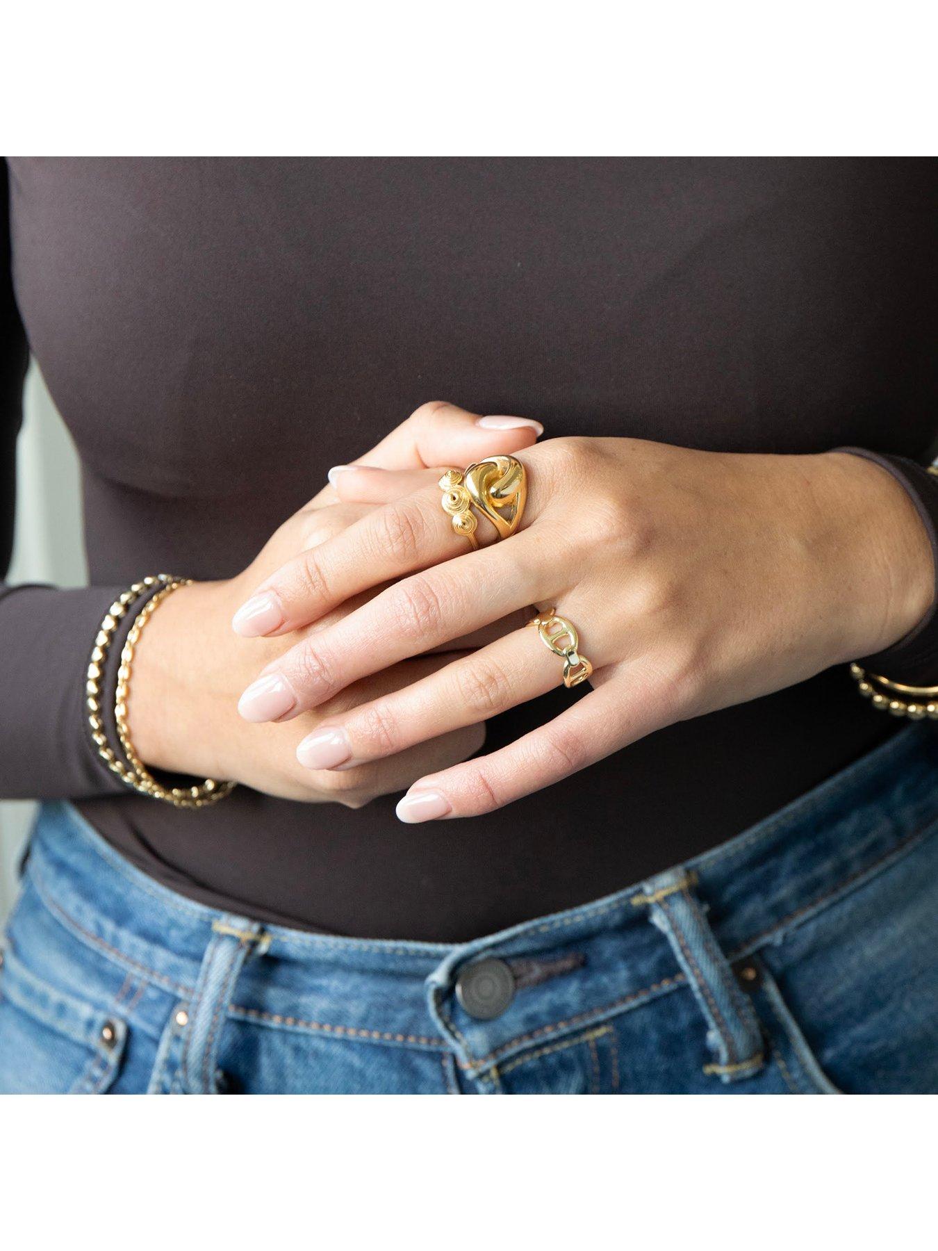 Image 4 of 5 of Seol + Gold 18ct Gold Plate Over Sterling Silver Mariner Ring