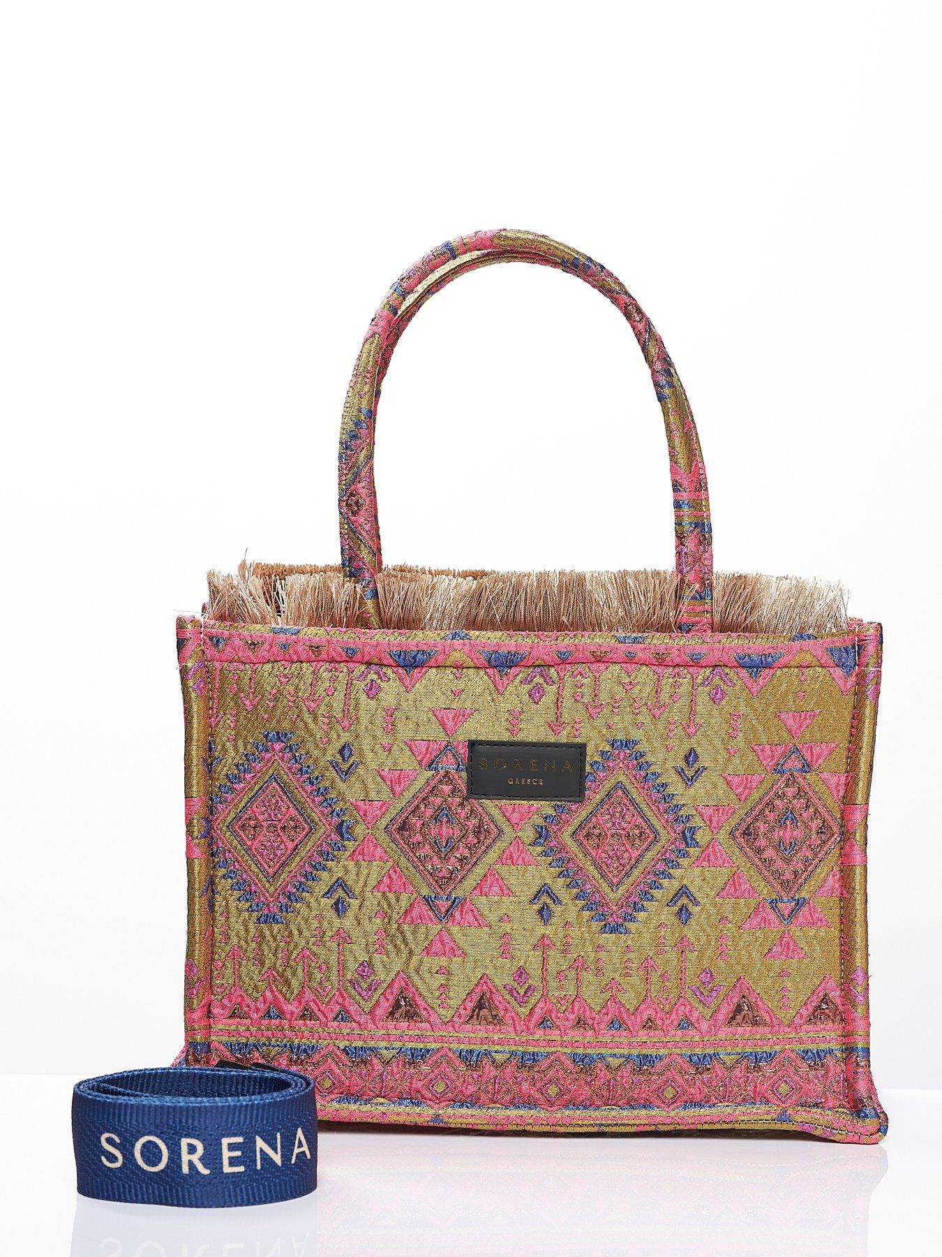 Image 3 of 5 of Sorena Nisiotissa Medium Tote Bag - Pink/Gold