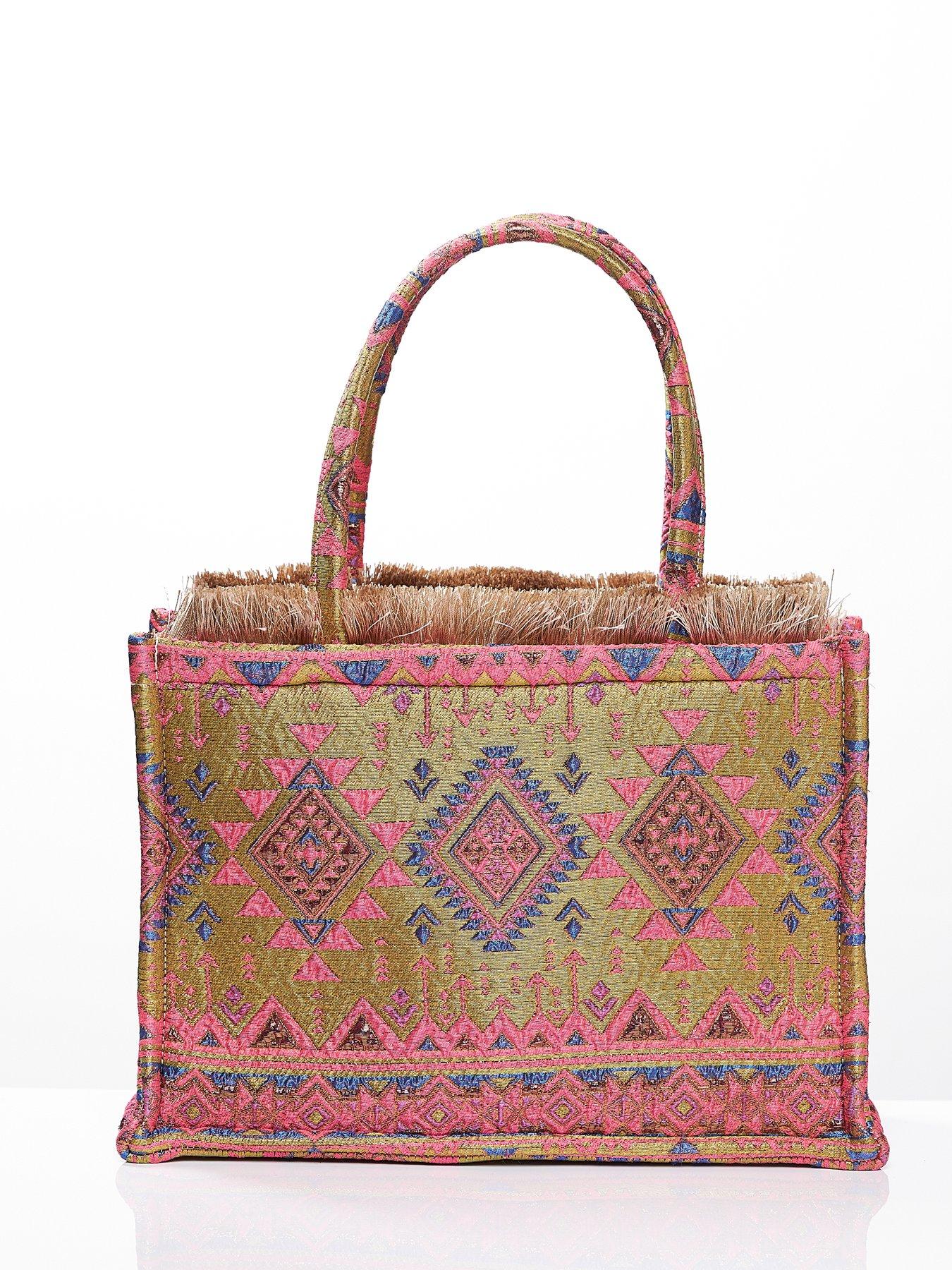 Image 5 of 5 of Sorena Nisiotissa Medium Tote Bag - Pink/Gold