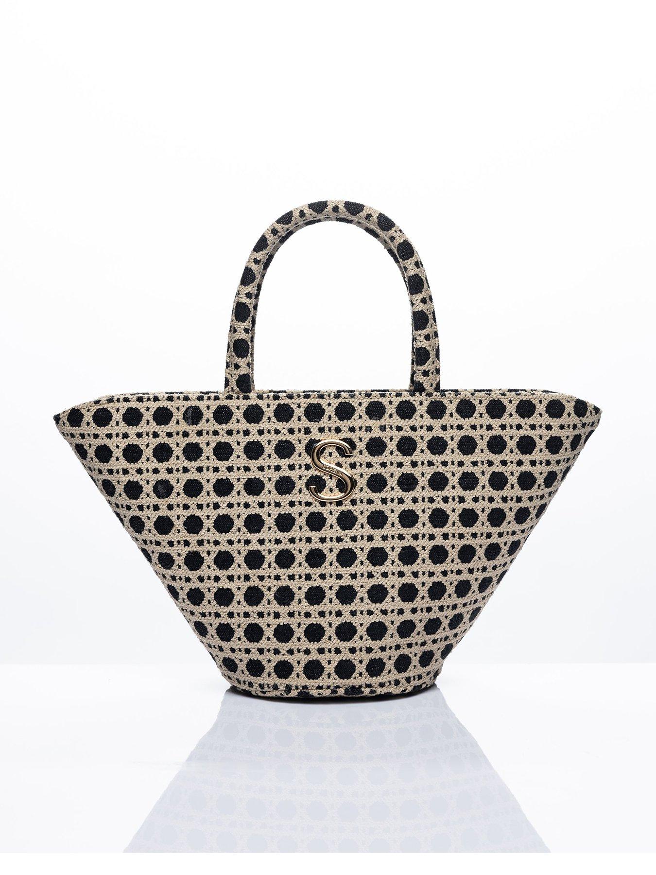 Image 1 of 3 of Sorena Positano Mini Basket Bag - Black
