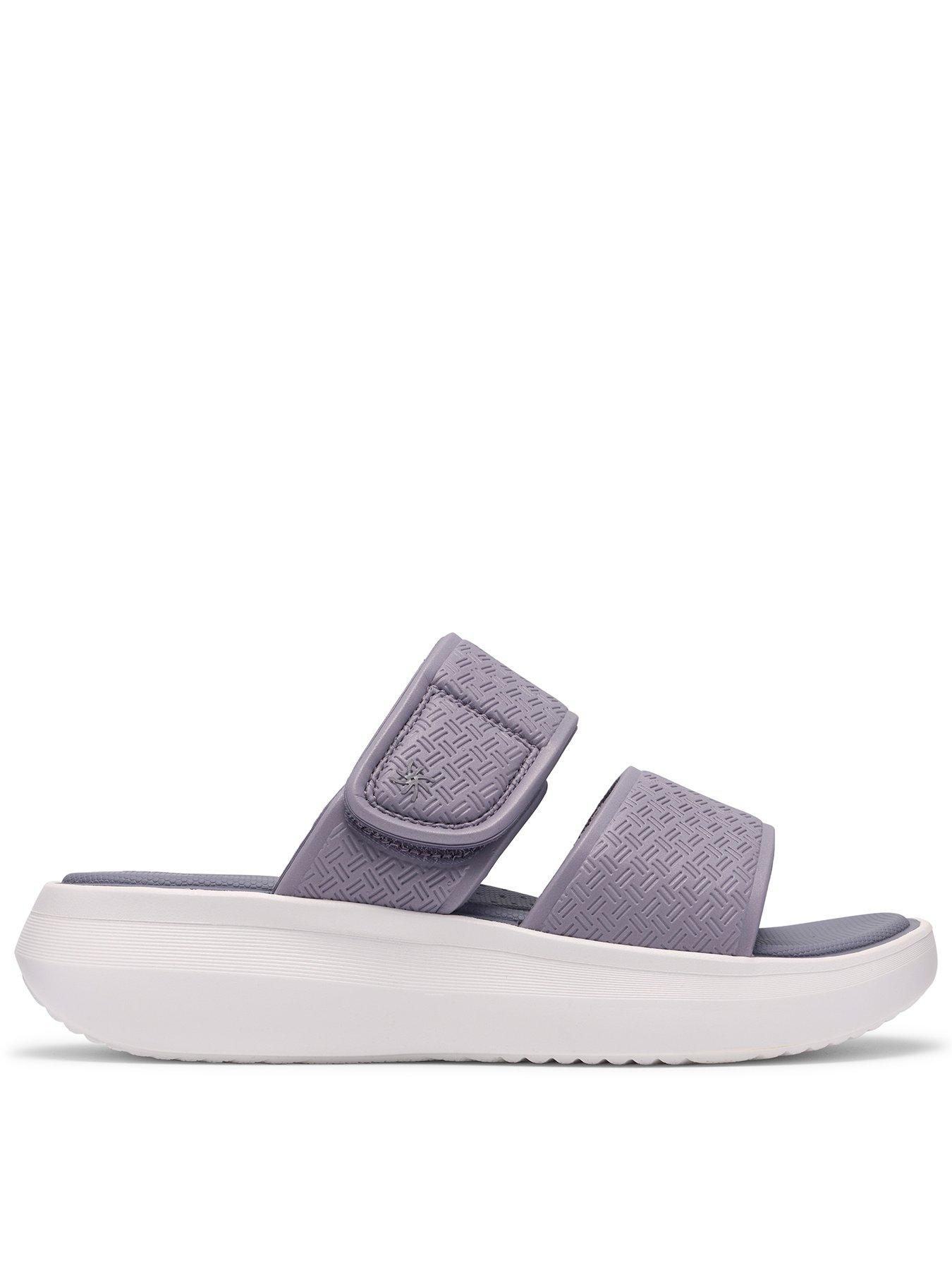 Clarks Solevana Star2 Sandals - Purple Grey