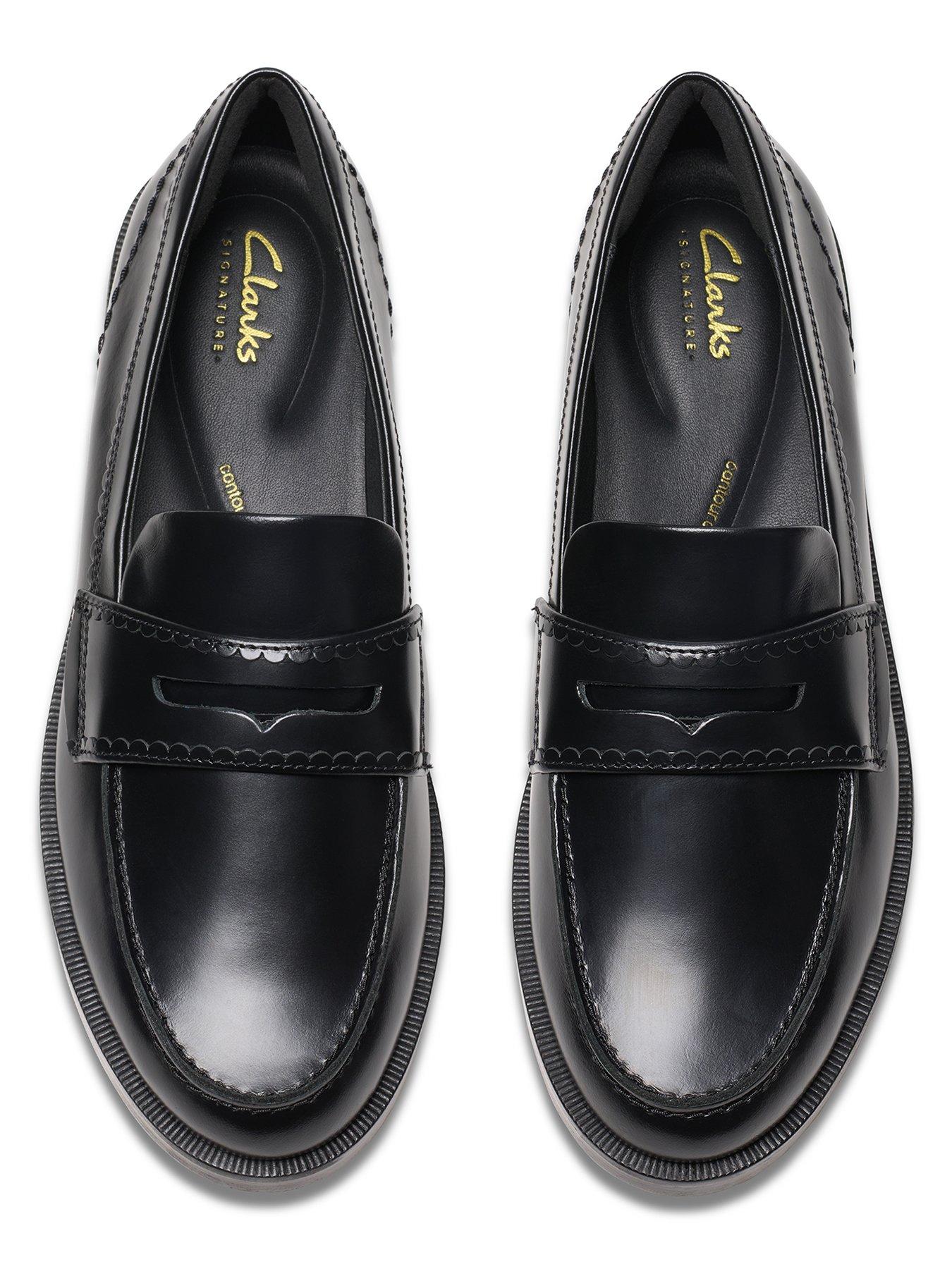 Image 4 of 6 of Clarks Straven Edge Shoes - Black Leather