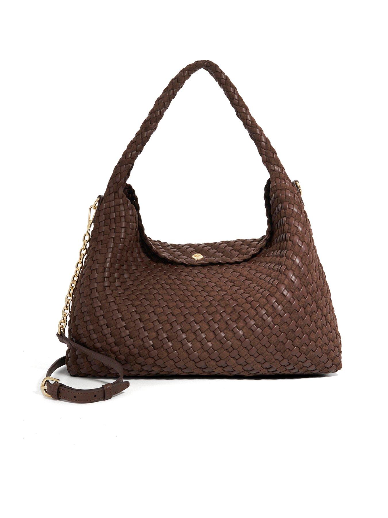 dune-london-deliberate-l-woven-shoulder-bag-dark-brown