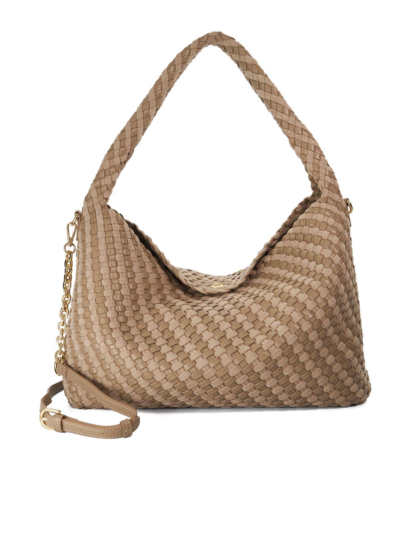 Image 1 of 5 of Dune London Deliberate L Woven Shoulder Bag - Grey