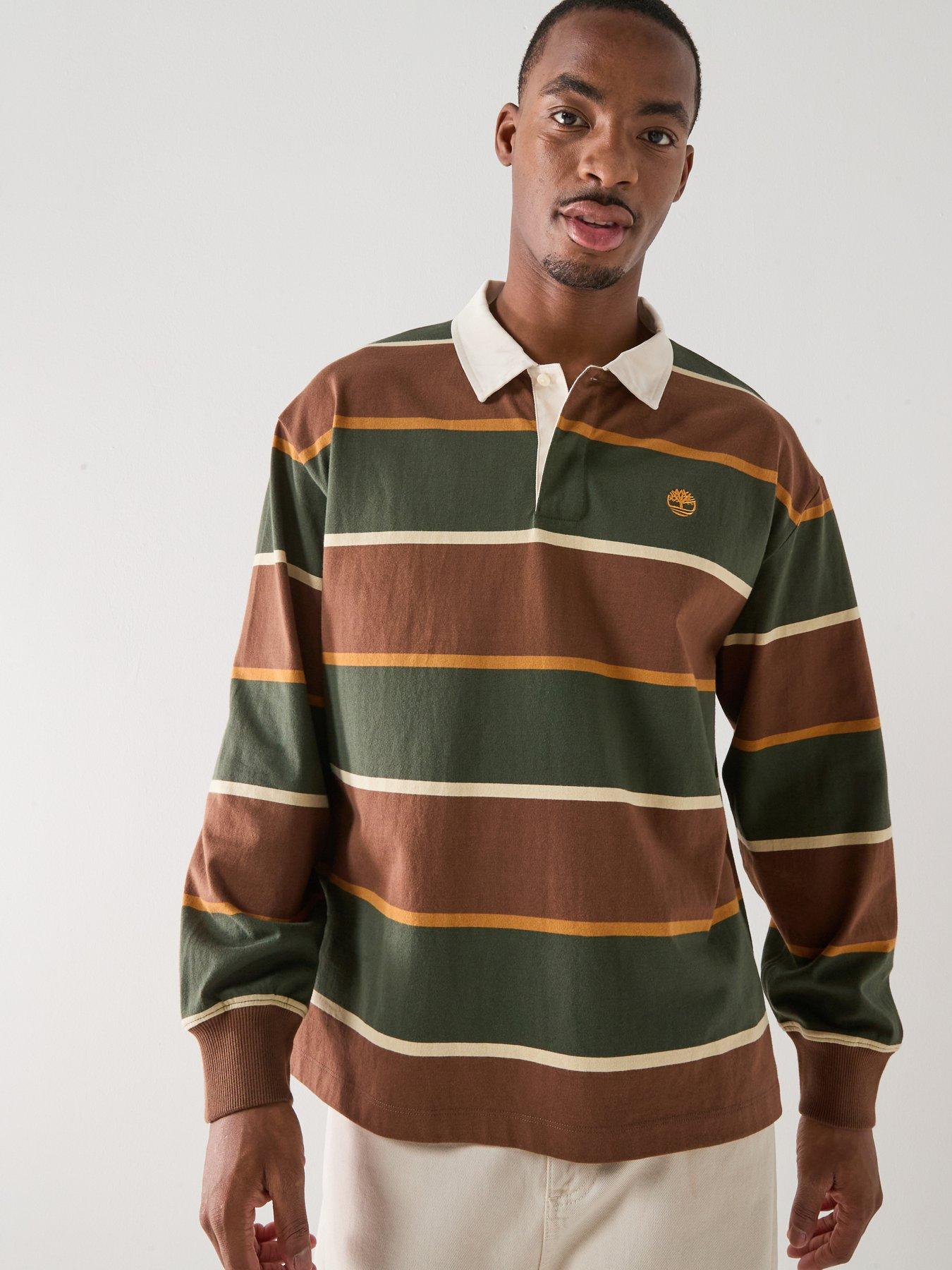 Timberland Timberland Long Sleeve Rugby Polo Shirt - Dark Multi