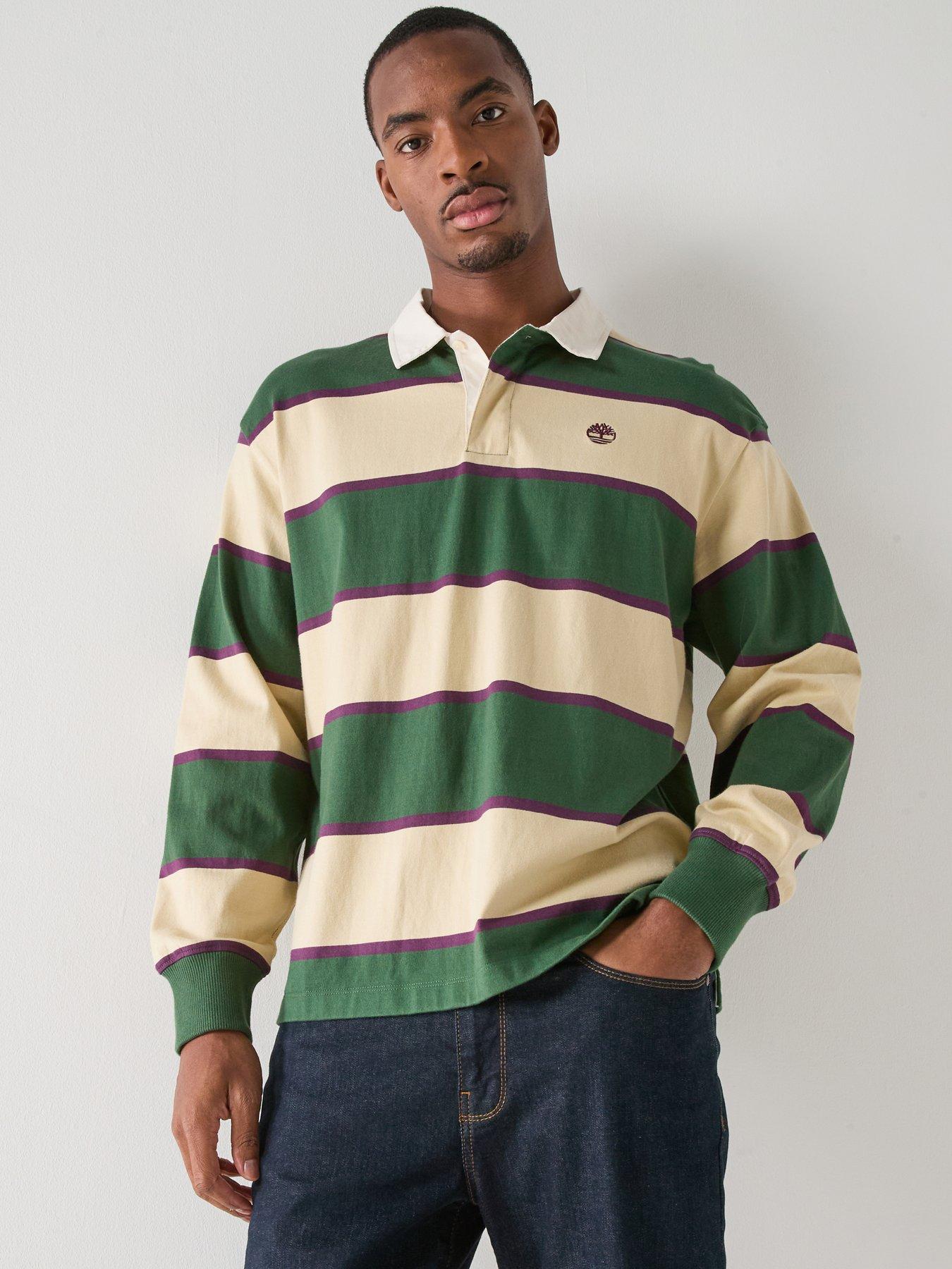 Timberland Timberland Long Sleeve Rugby Polo Shirt - Dark Green