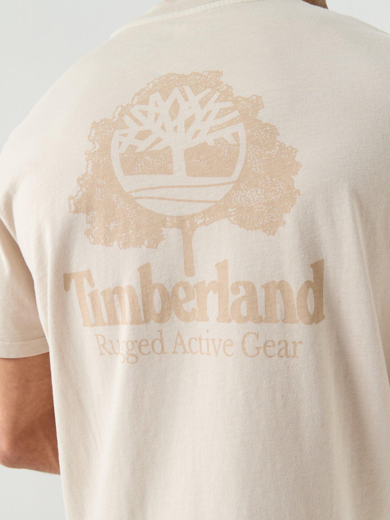 Image 4 of 6 of Timberland Rugged Active Gear Back Graphic T-Shirt - Beige