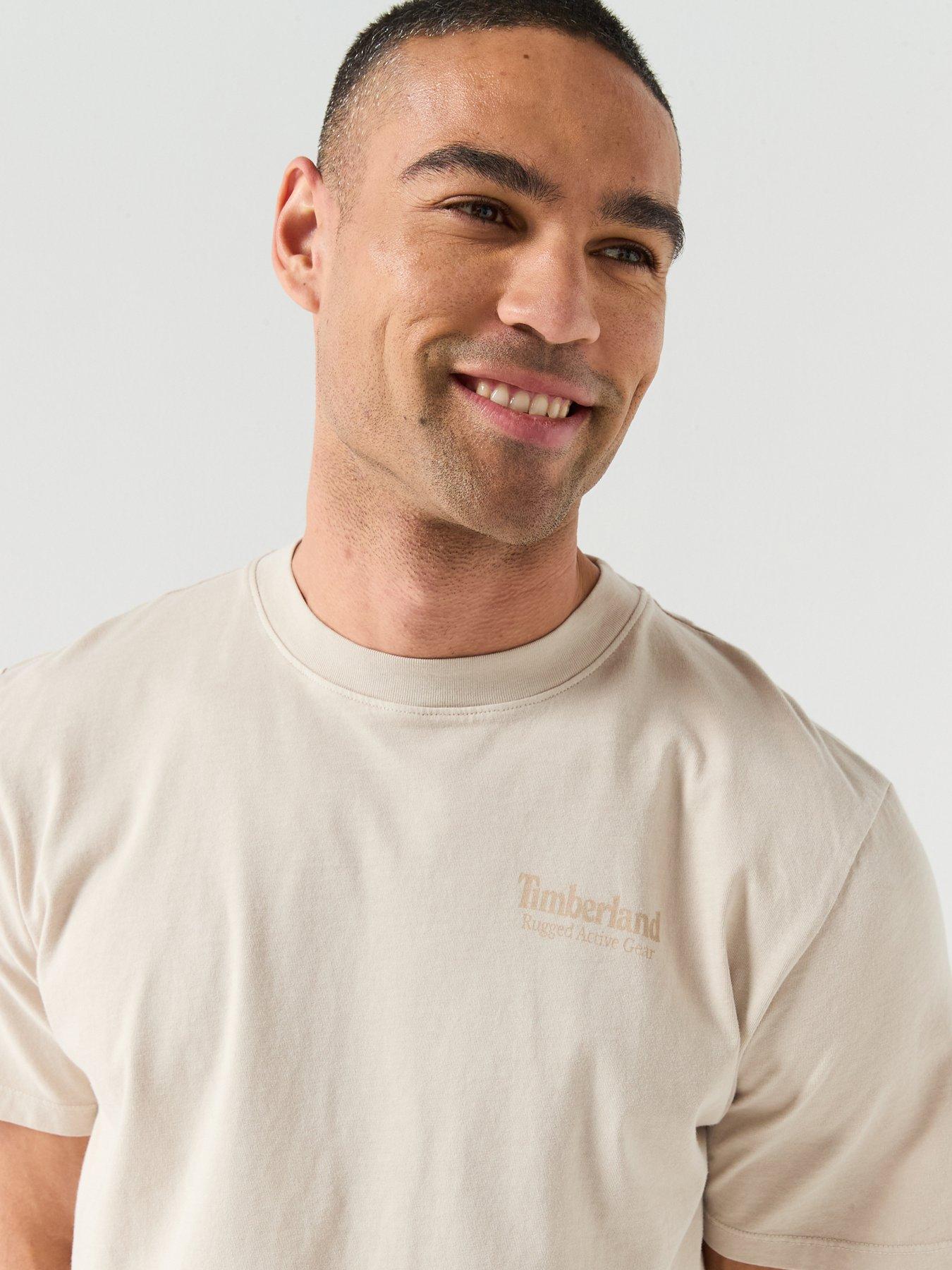 Image 5 of 6 of Timberland Rugged Active Gear Back Graphic T-Shirt - Beige