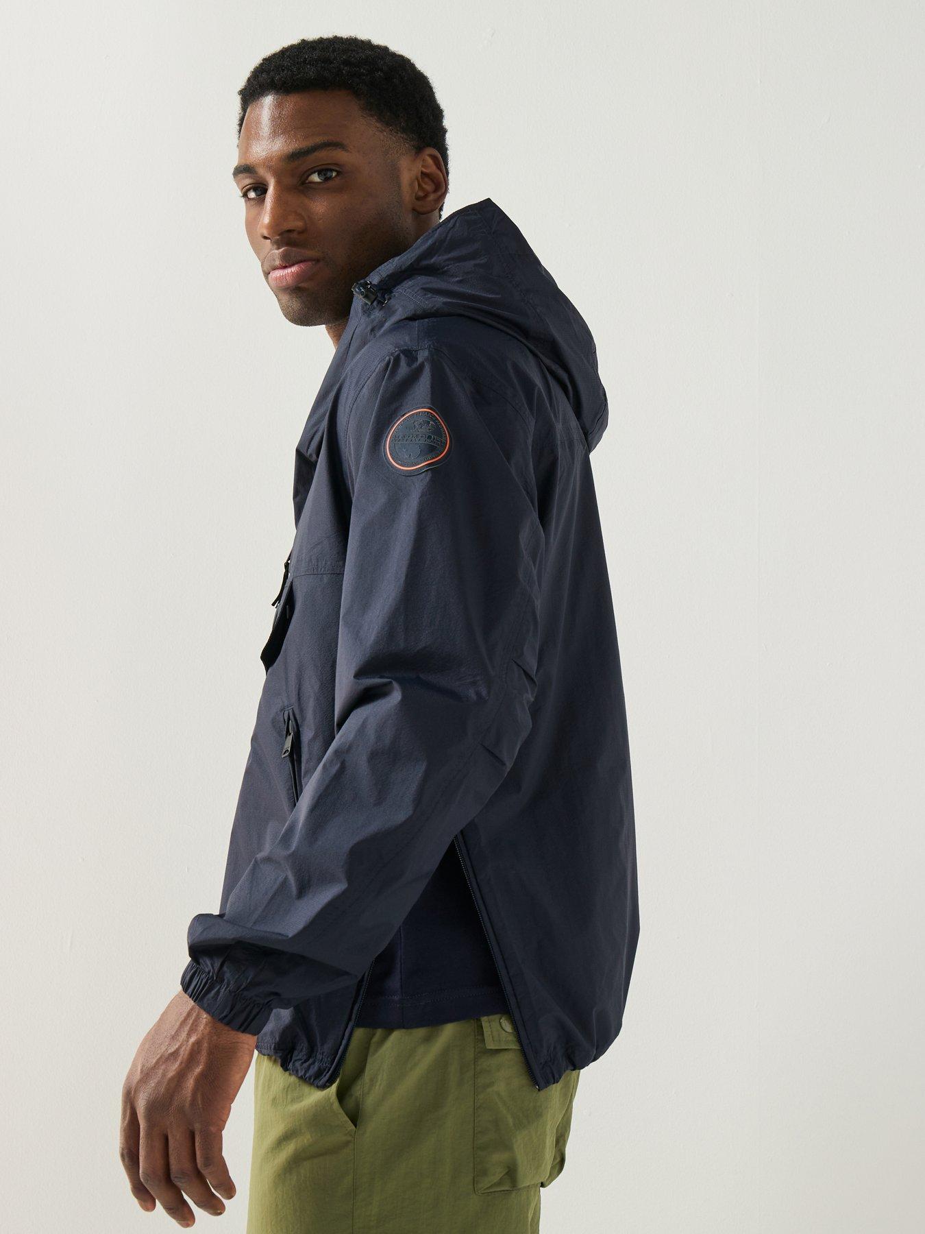 napapijri-mens-next-raincoat-blueoutfit
