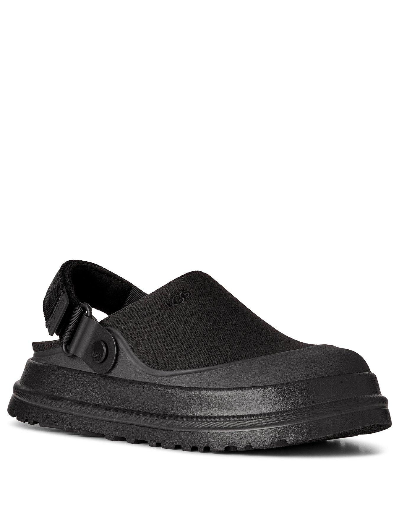 ugg-w-goldenglow-canvas-clog-blackstillFront