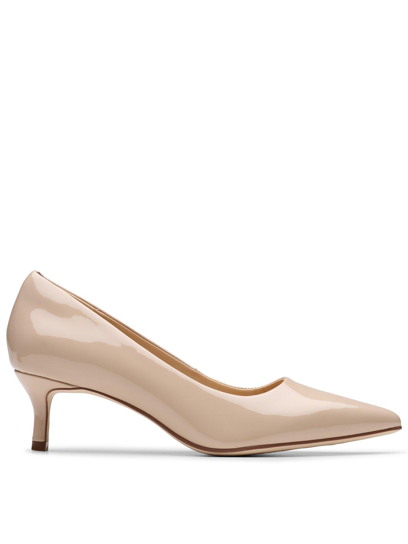 Clarks Zarey Court Shoes - Sand Patent