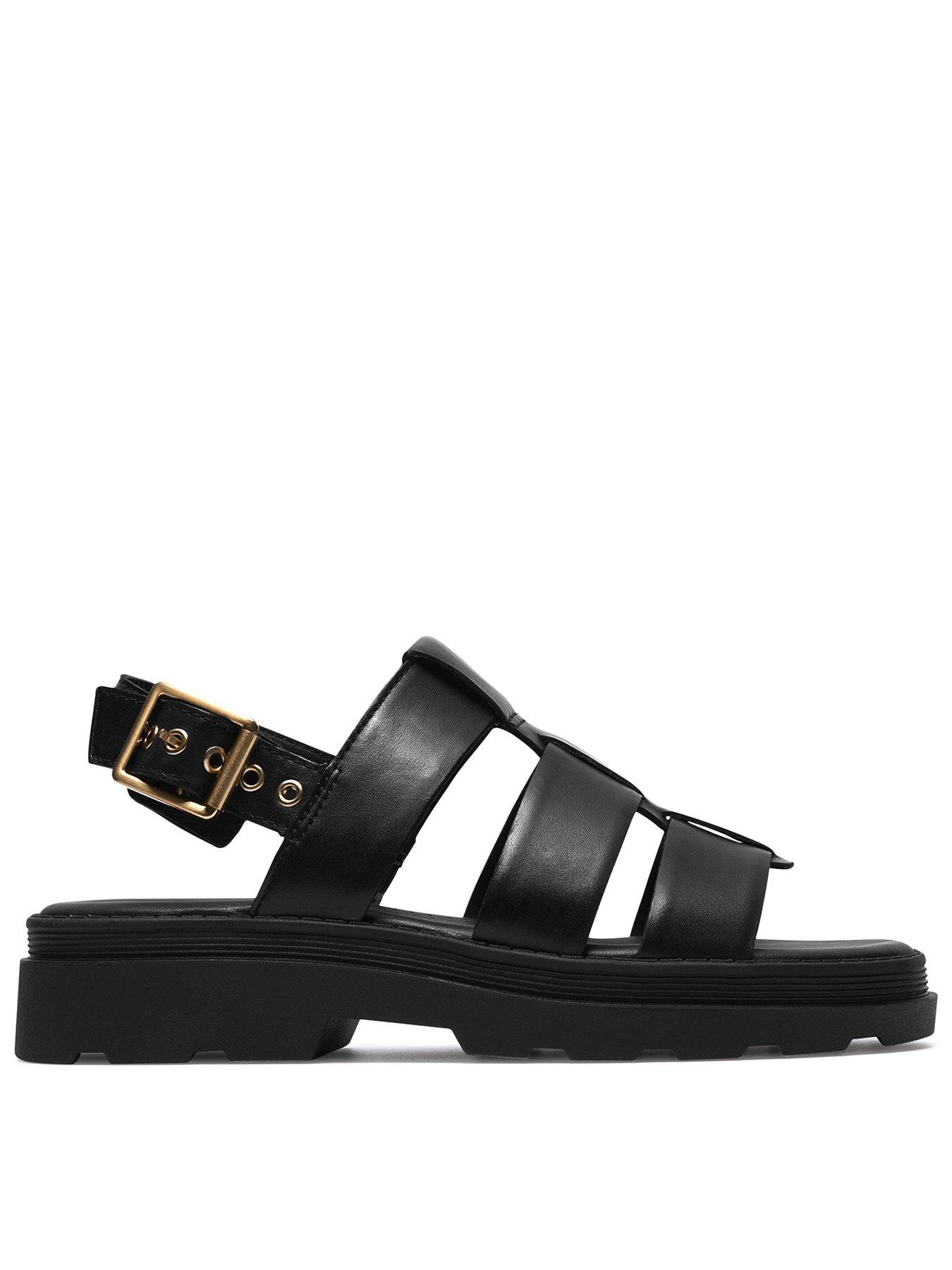 Image 1 of 6 of Clarks Orinoco3 Strap Leather Sandals - Black