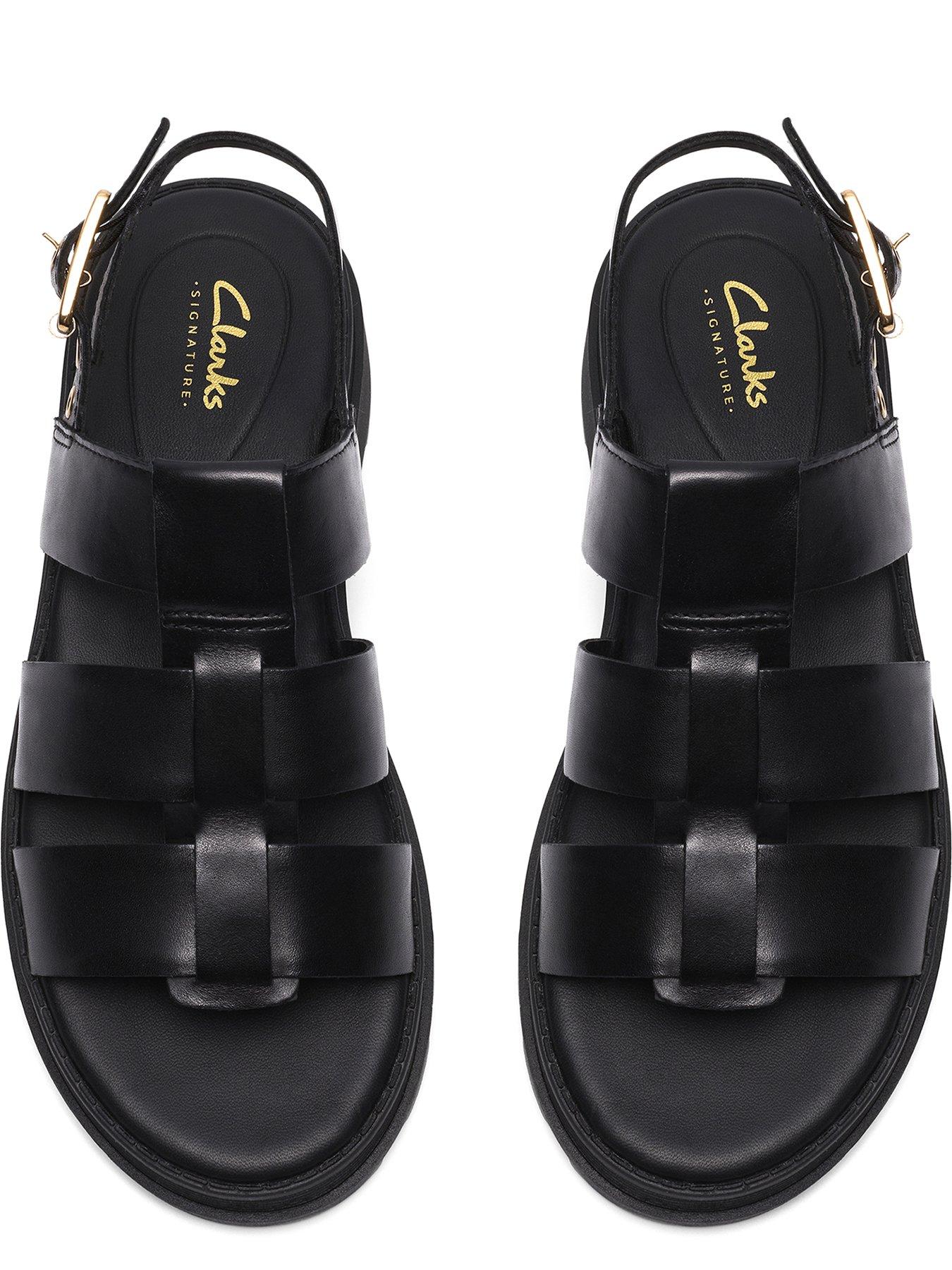 Image 4 of 6 of Clarks Orinoco3 Strap Leather Sandals - Black