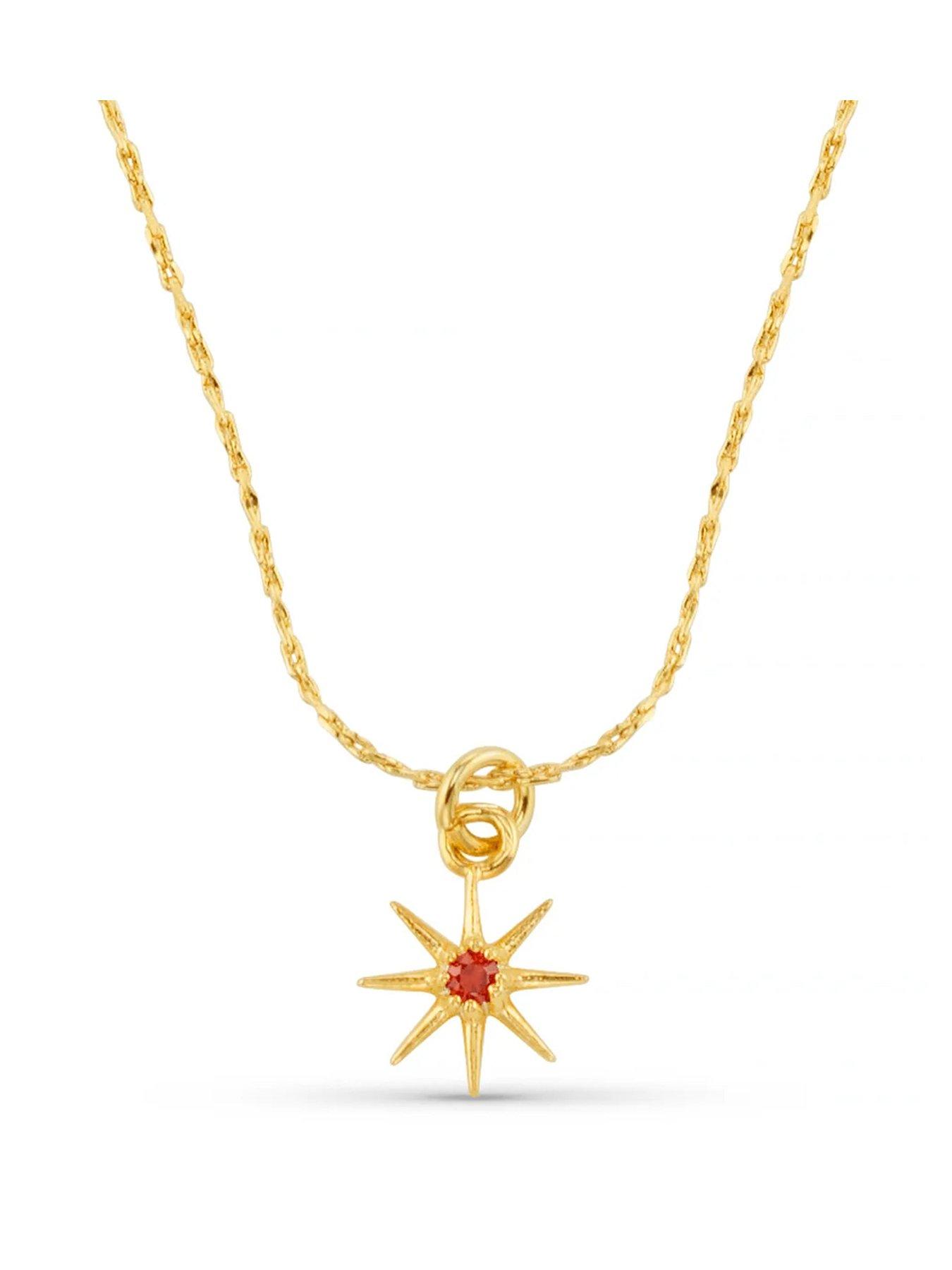 Orelia Birthstone Necklace -Gold