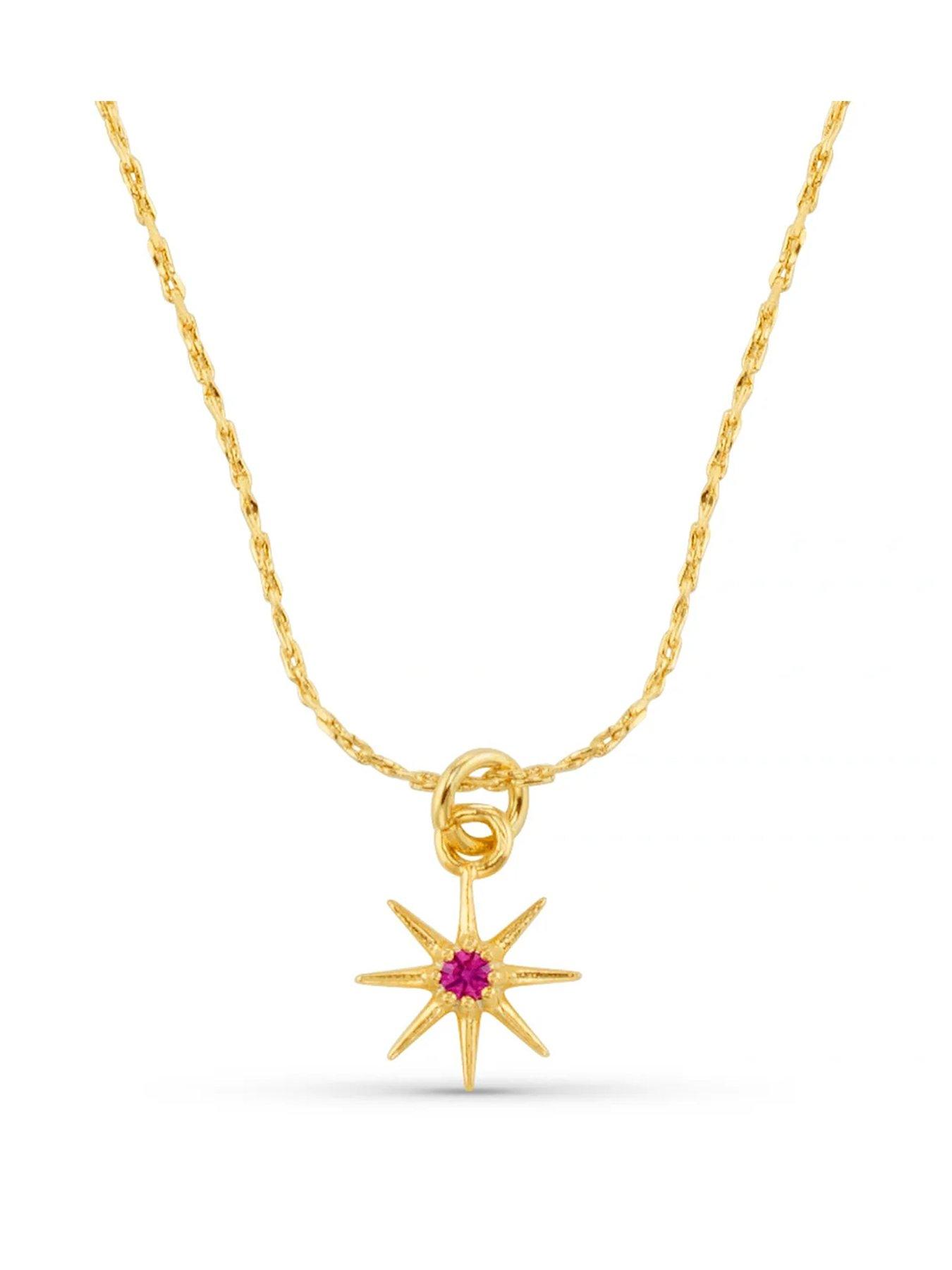 Orelia Birthstone Necklace -Gold