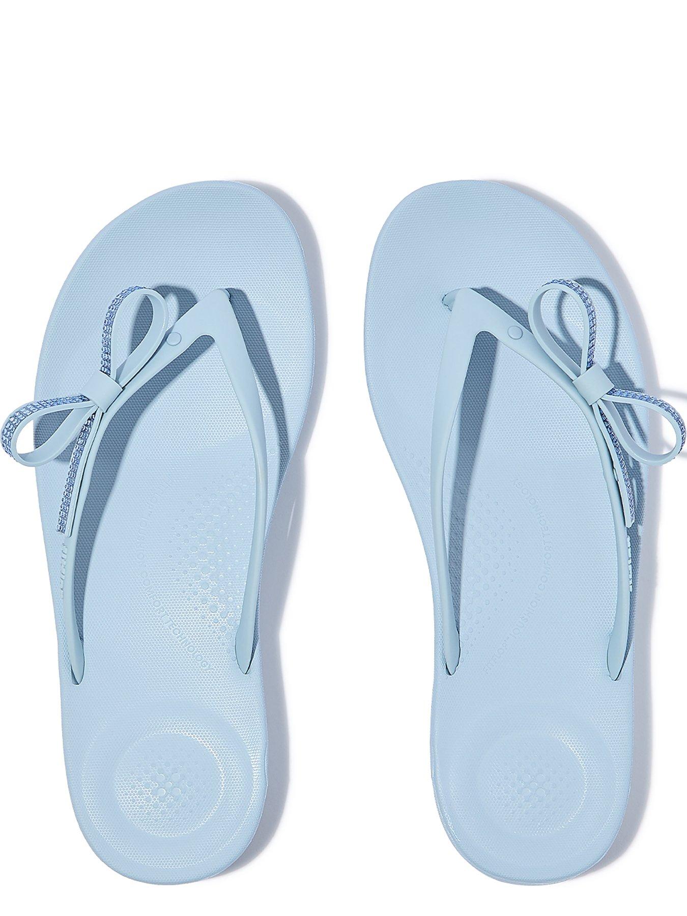 Image 3 of 5 of FitFlop Iqushion Glitz-bow Flip-flops - Cloudy Blue