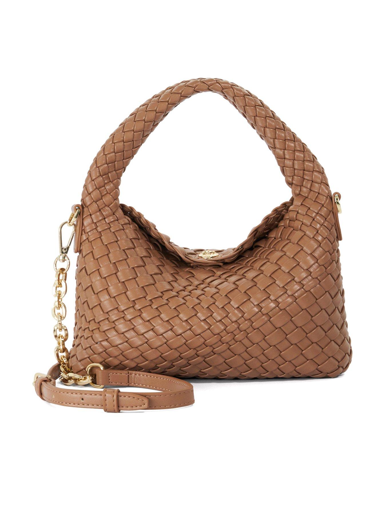 Dune London Dinkydeliberate Mini Woven Grab Bag - Tan