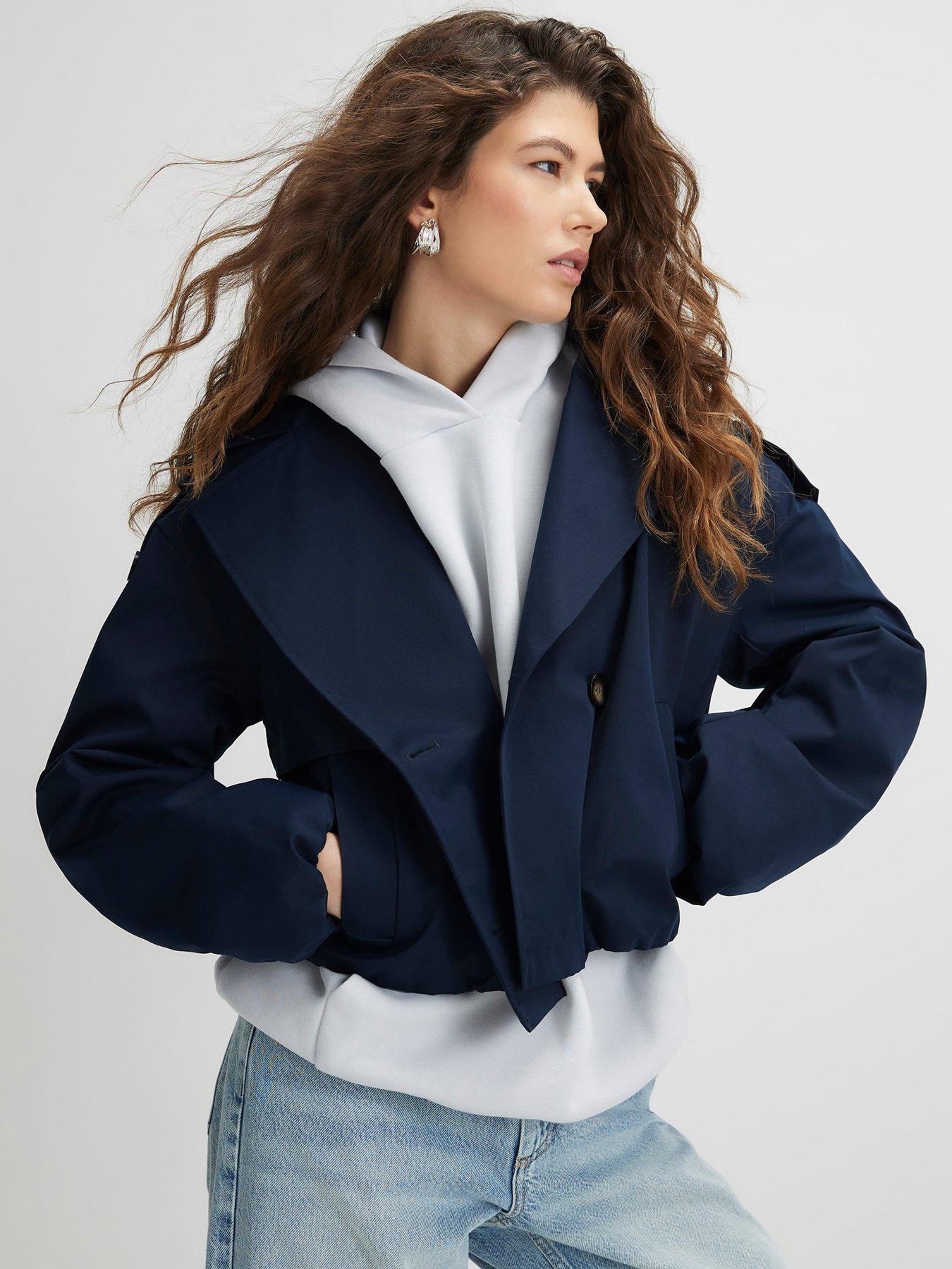river-island-short-bubble-hem-trench-blue